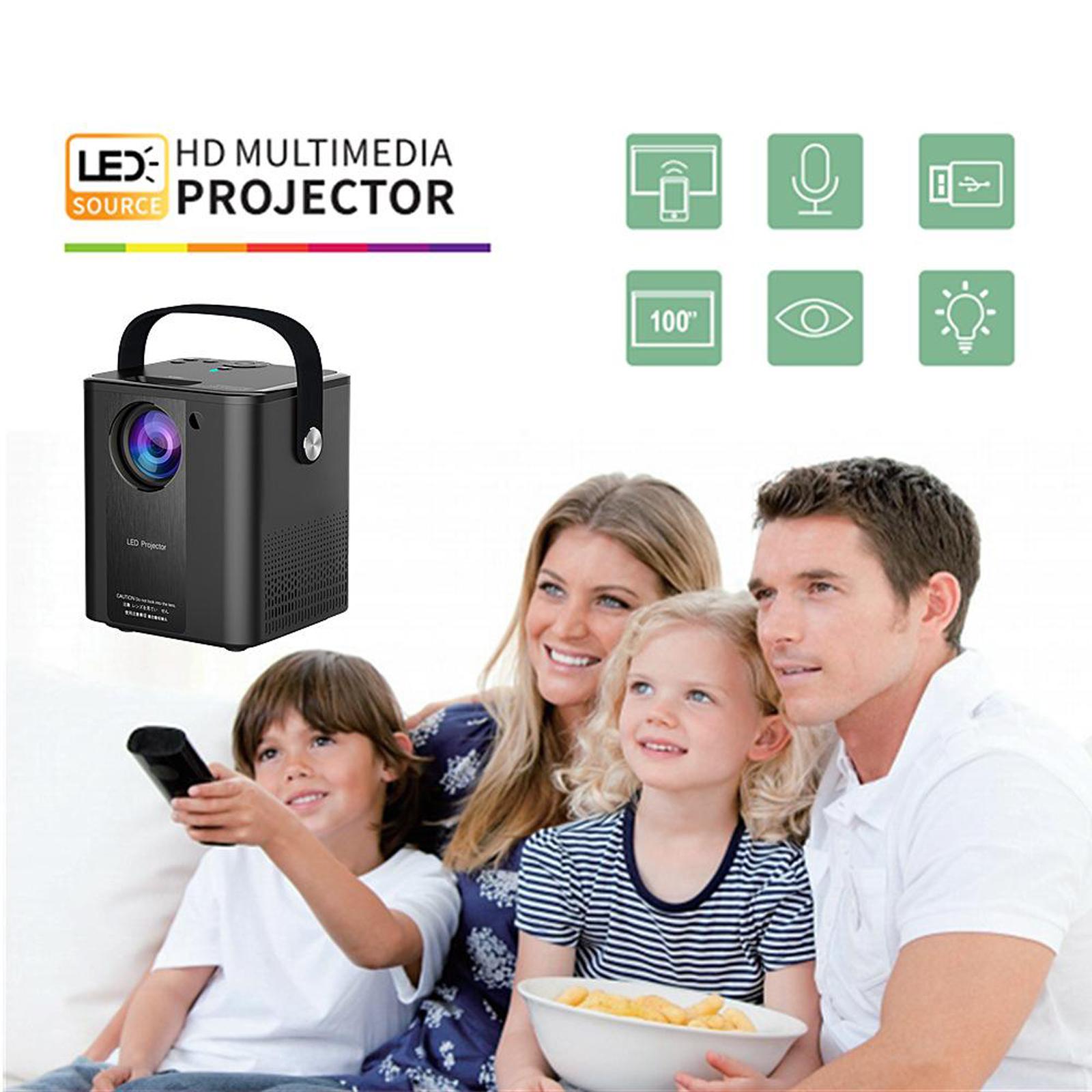 C500 Portable Projector Mobile Phone Home Theater Pocket Sized for Office Type D