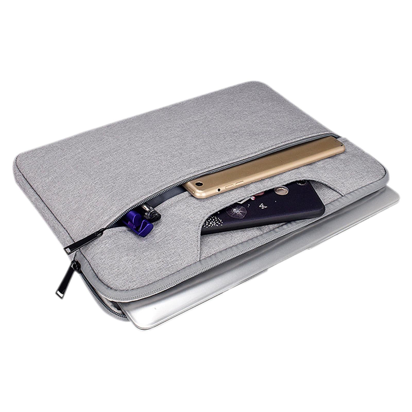 Laptop and Tablet Case Sleeve Waterproof Organizer Pocket for Men Women Grey 13.3inch