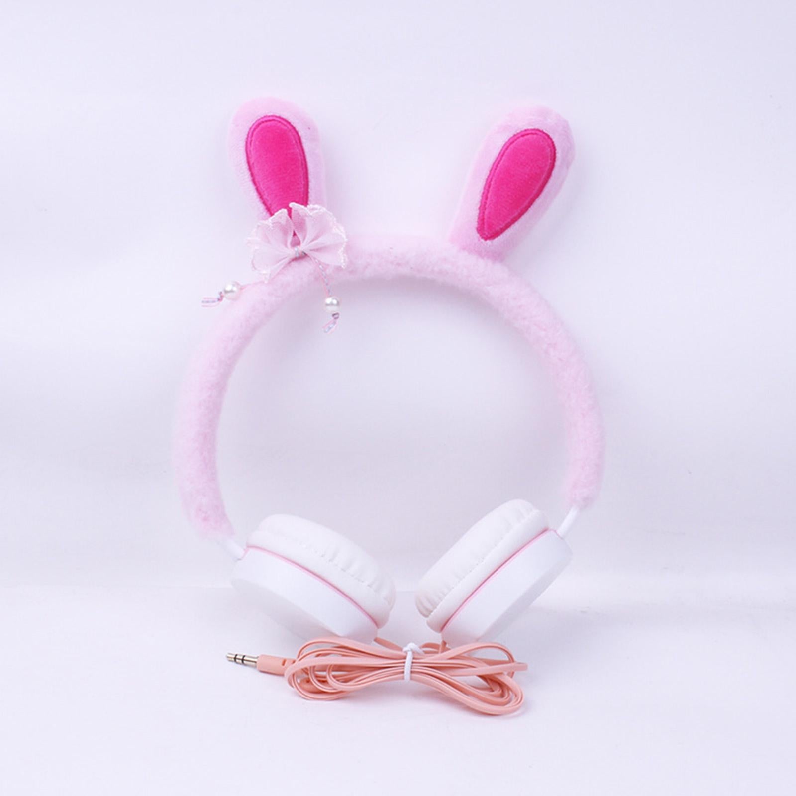 Kids Girls Wired headphones Headset Volume Control for Phone Tablet Pink