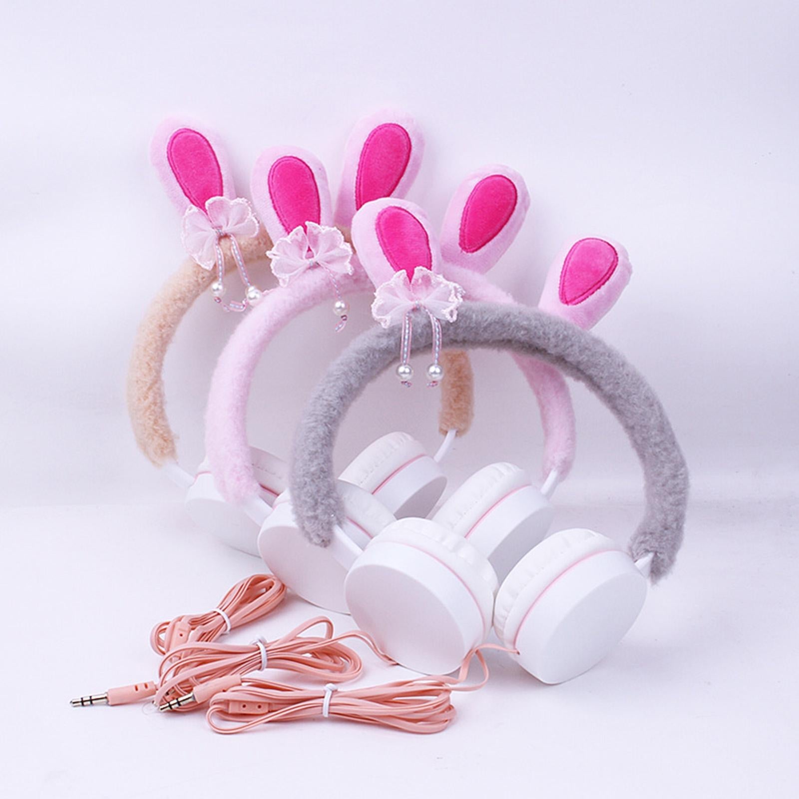 Kids Girls Wired headphones Headset Volume Control for Phone Tablet Pink