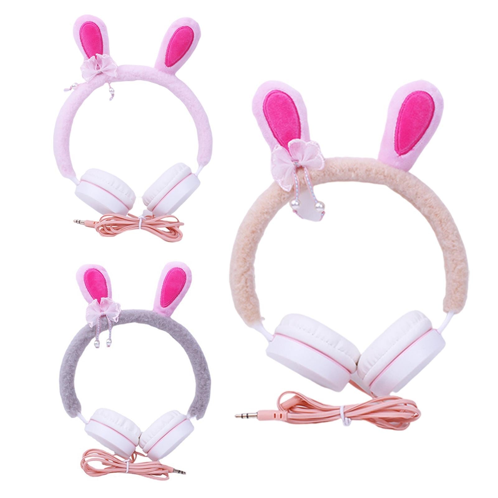 Kids Girls Wired headphones Headset Volume Control for Phone Tablet Pink