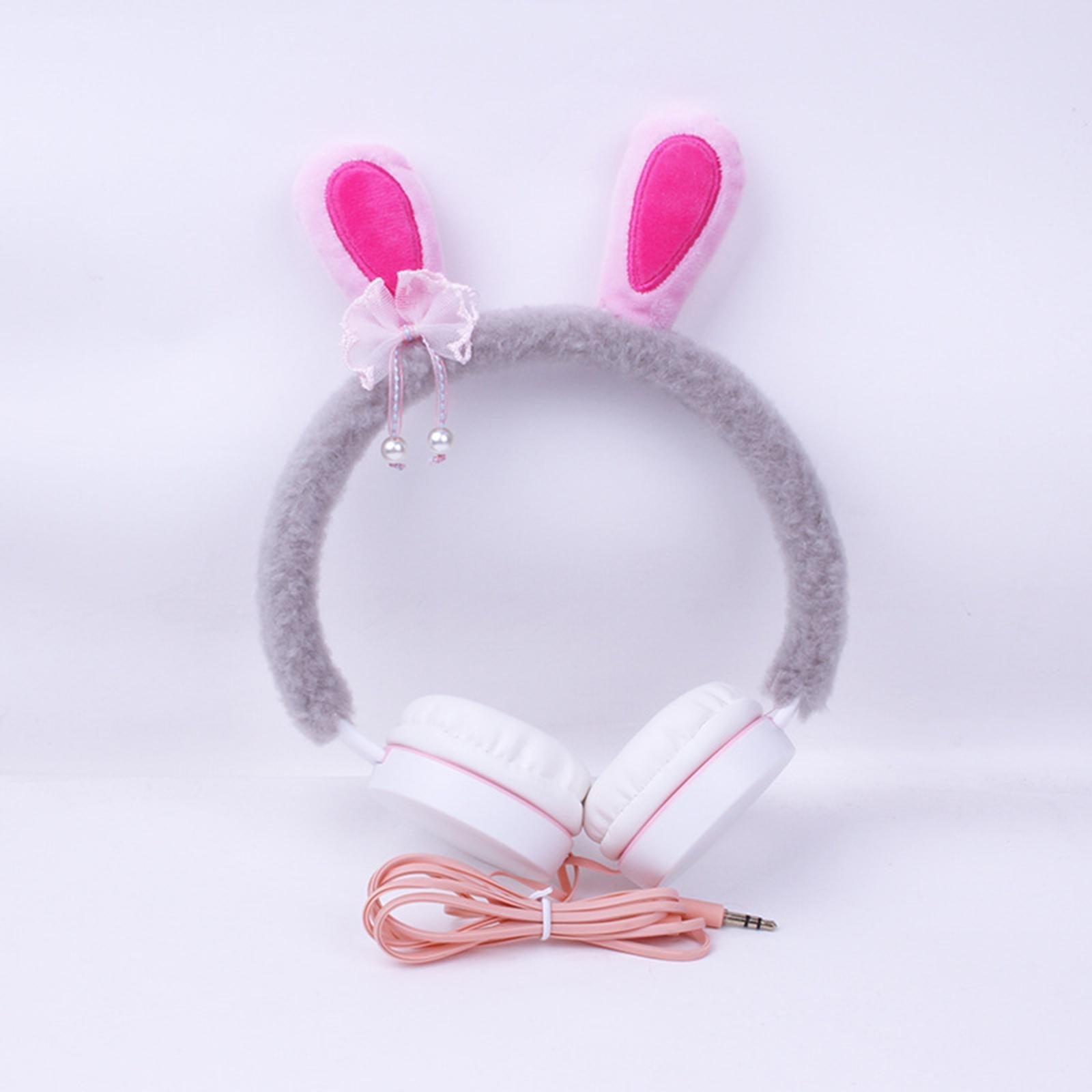 Kids Girls Wired headphones Headset Volume Control for Phone Tablet Silver