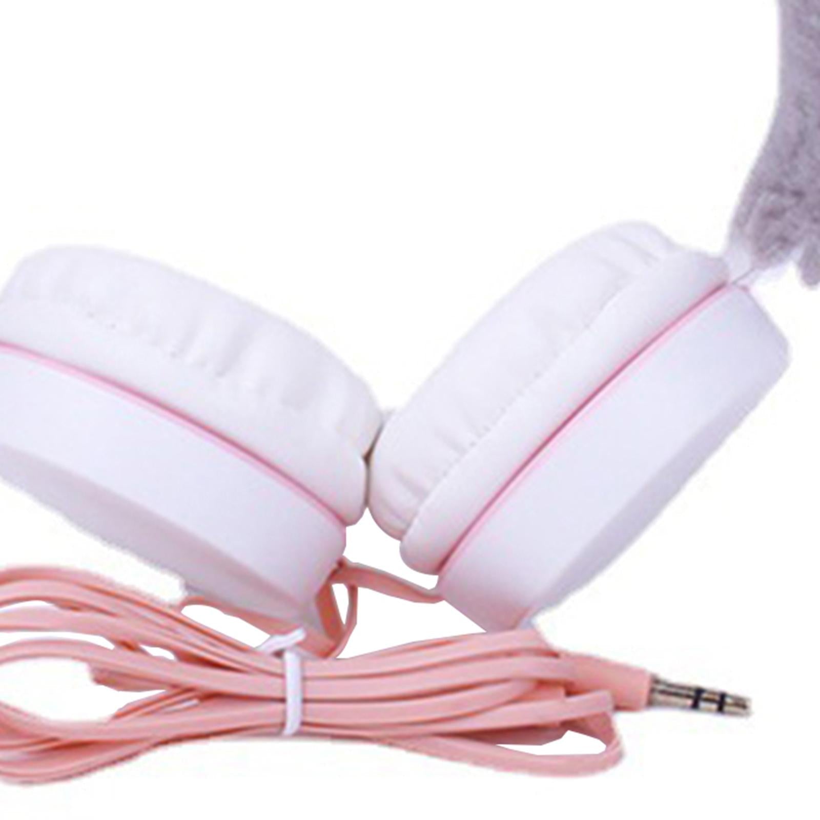 Kids Girls Wired headphones Headset Volume Control for Phone Tablet Silver