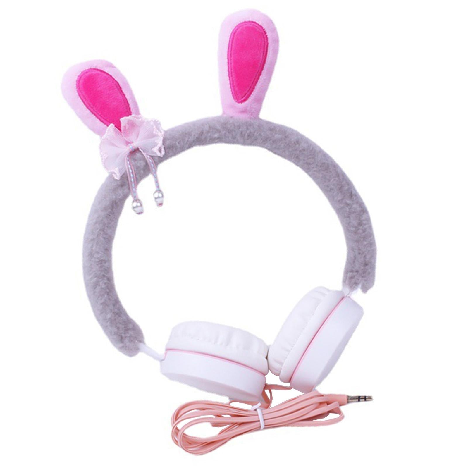 Kids Girls Wired headphones Headset Volume Control for Phone Tablet Silver