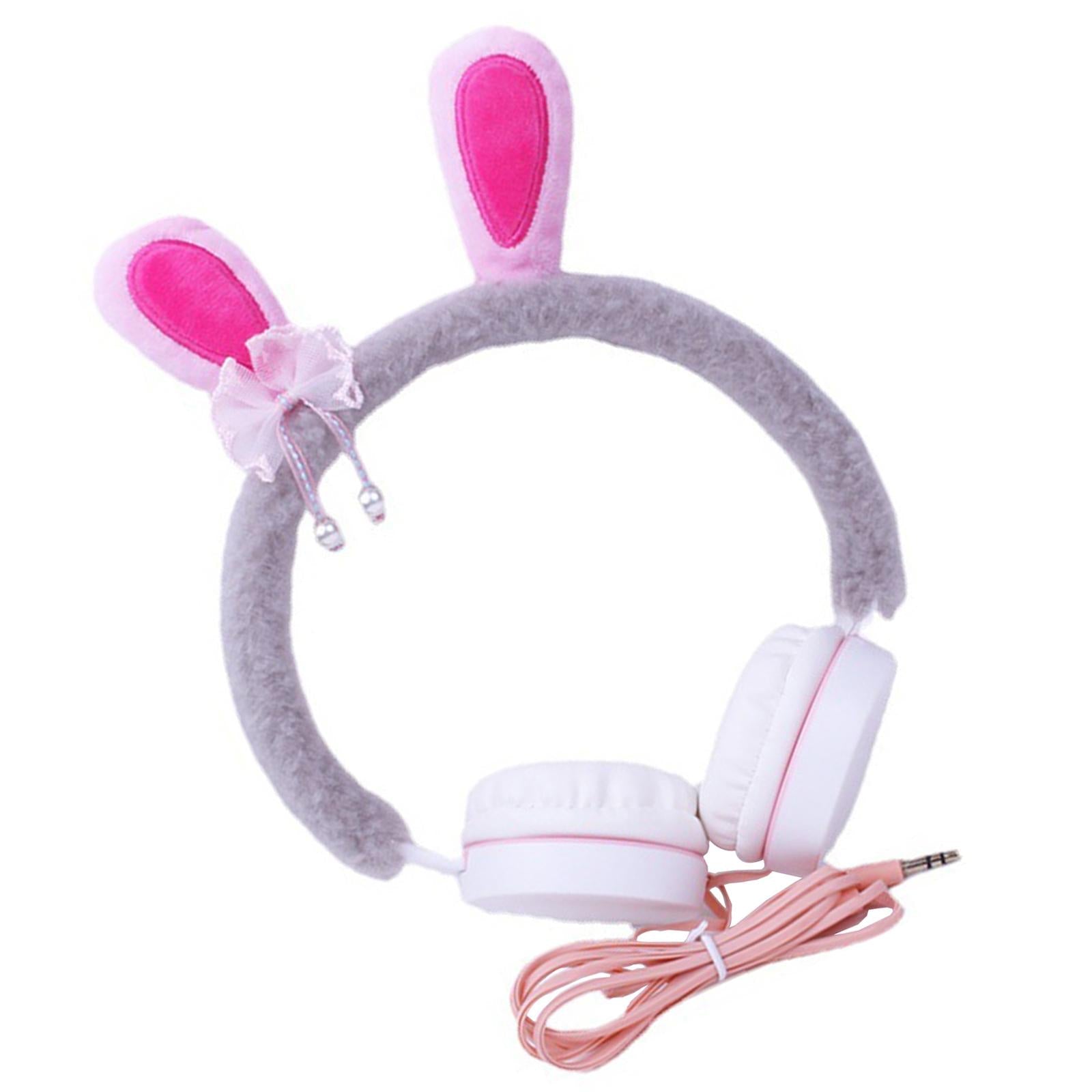 Kids Girls Wired headphones Headset Volume Control for Phone Tablet Silver