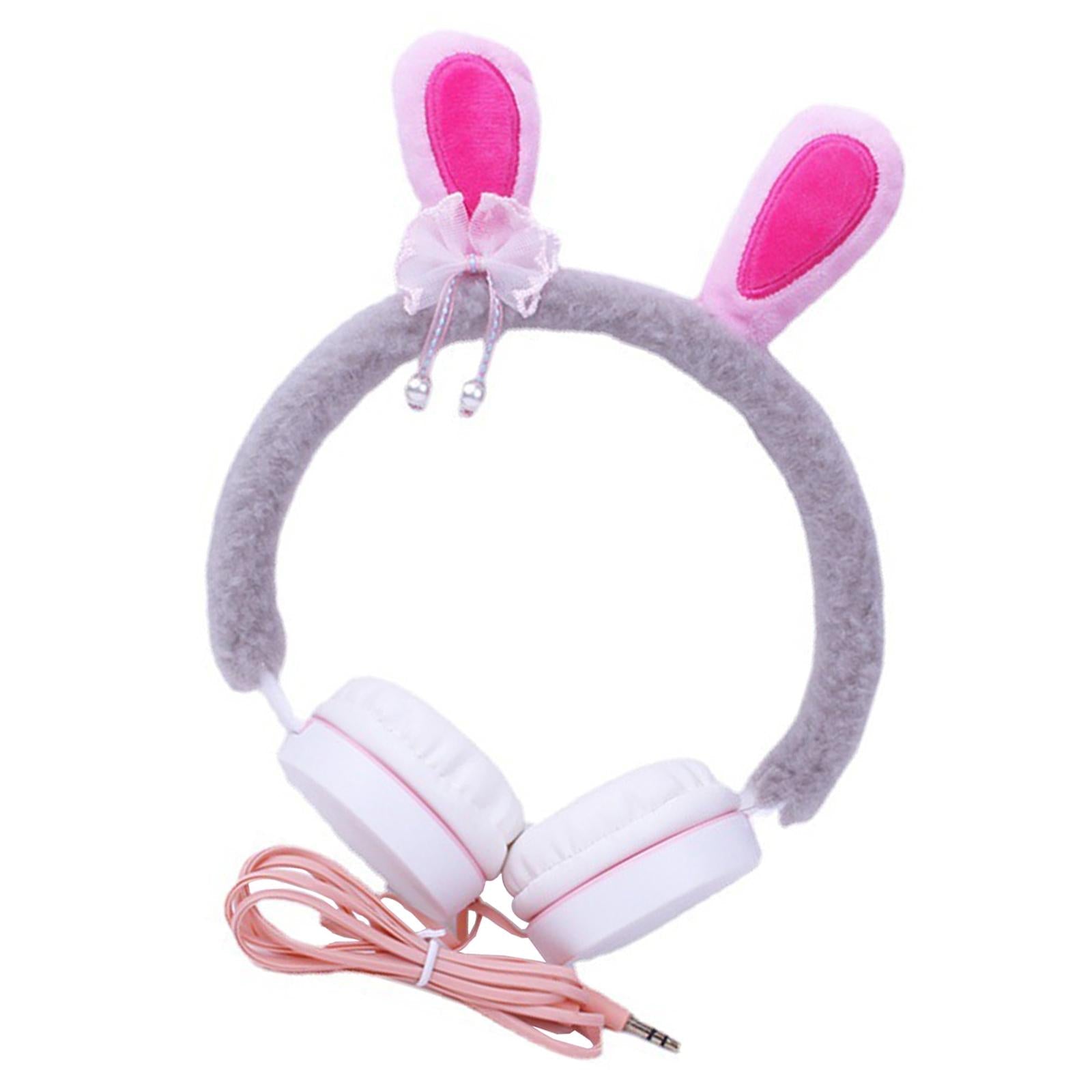 Kids Girls Wired headphones Headset Volume Control for Phone Tablet Silver