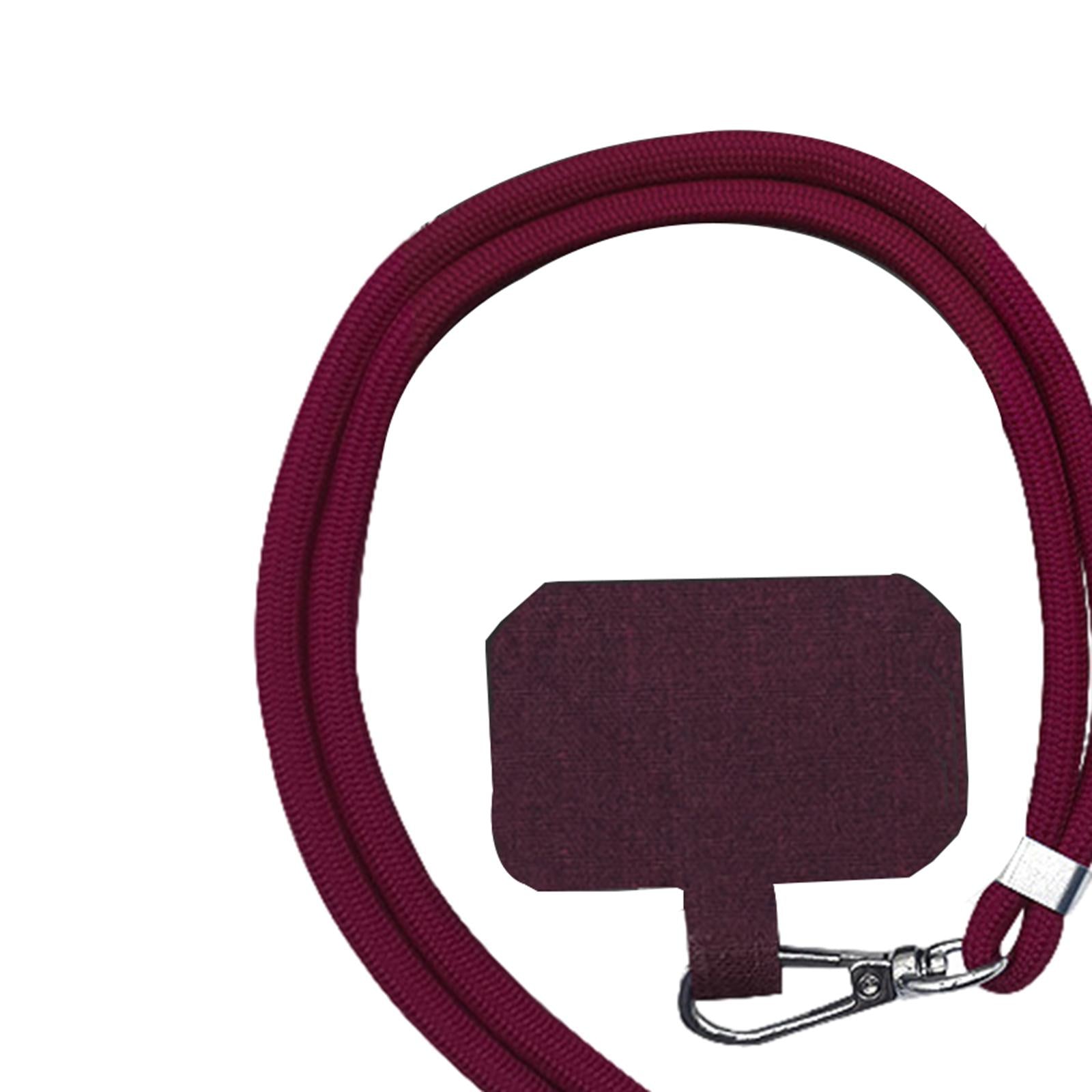 Detachable Adjustable Mobile Phone Lanyard Neck Strap Red Wine