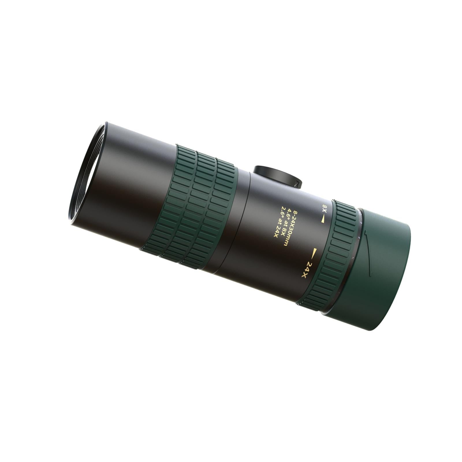 8-24X30 HD Zoom Monocular Scope for Traveling Concert Hiking Telescope Green