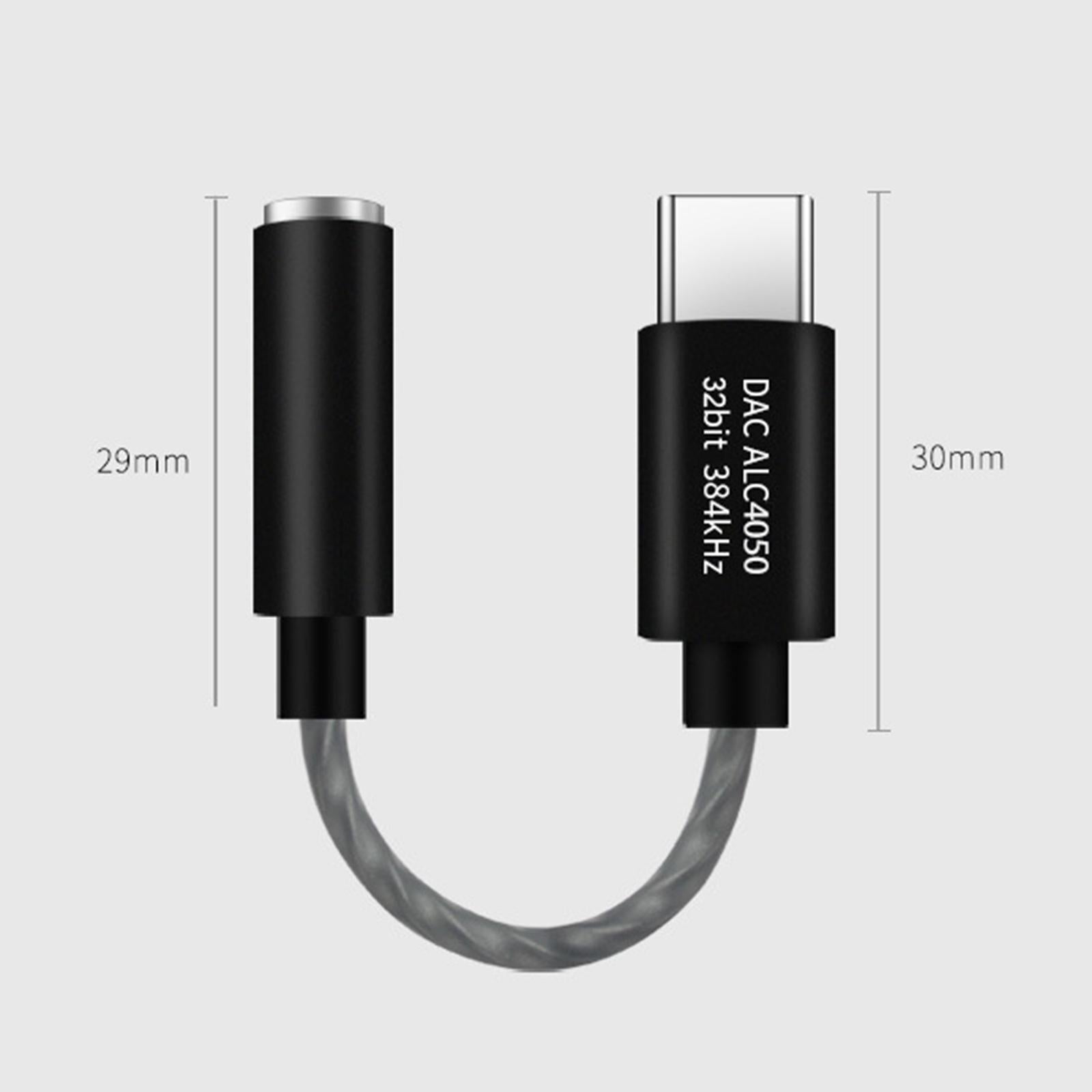 USB C to 3.5mm USB C to Mic Jack Audio Dongle Cable for Microphone  Grey