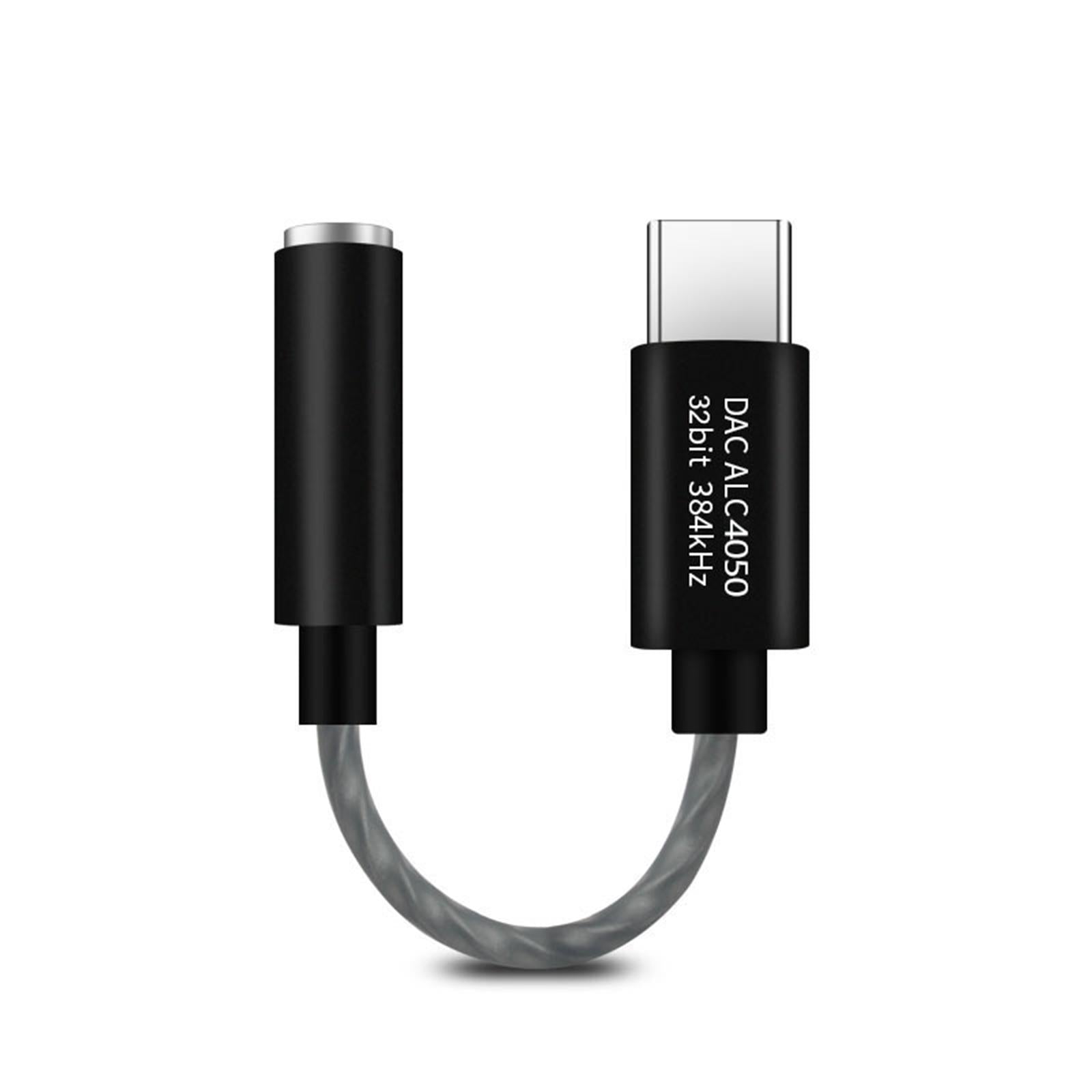 USB C to 3.5mm USB C to Mic Jack Audio Dongle Cable for Microphone  Black