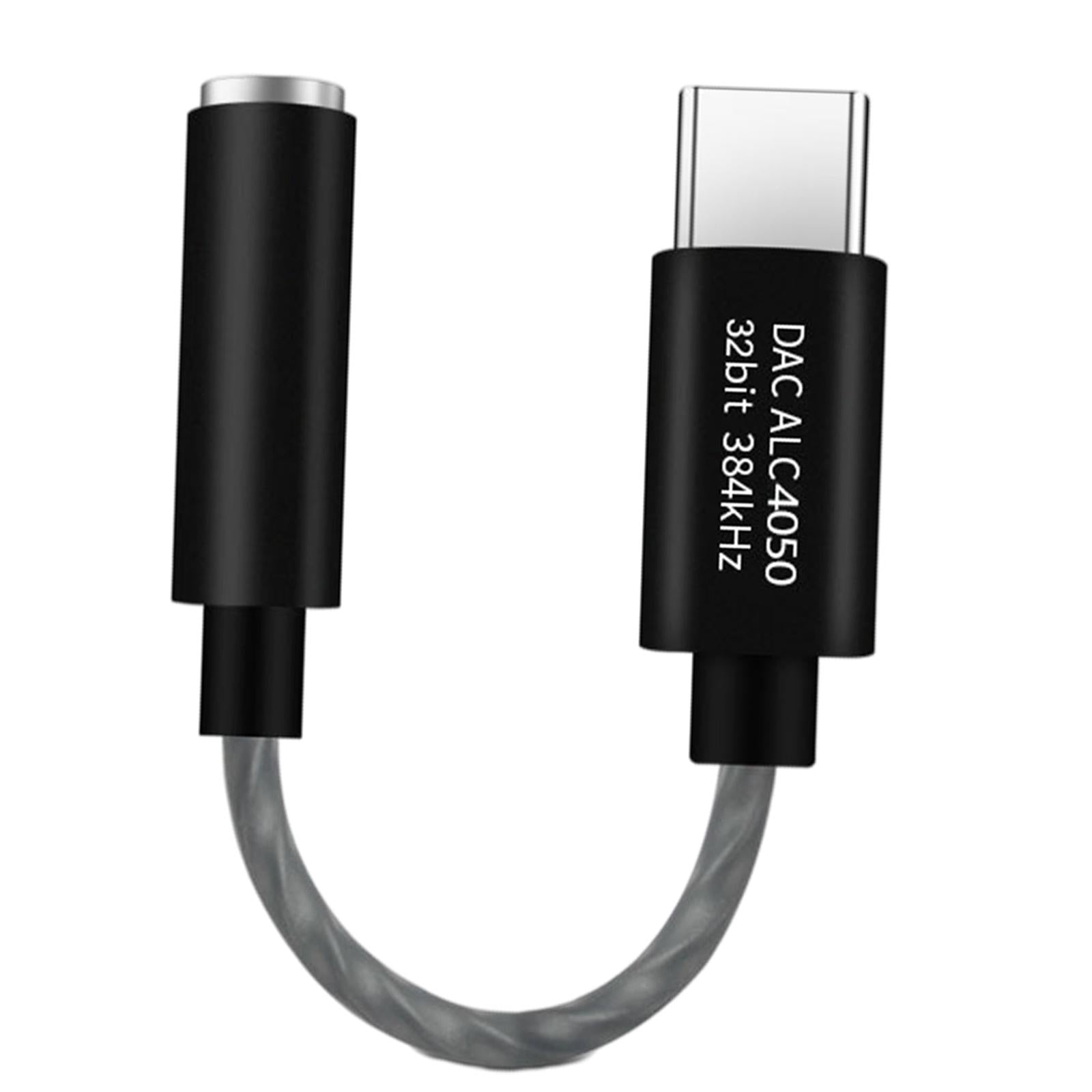 USB C to 3.5mm USB C to Mic Jack Audio Dongle Cable for Microphone  Black