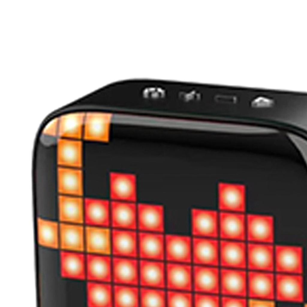 Portable Retro Bluetooth Pixel Art Speaker Outdoor Fashionable Black