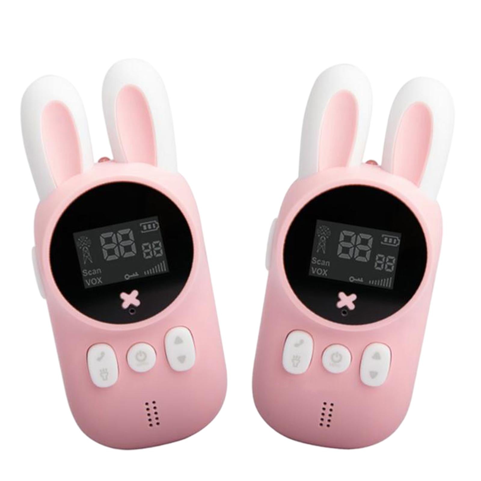 2Pcs Walkie Talkies Flashlight for Toys Outside Adventure 2xPink