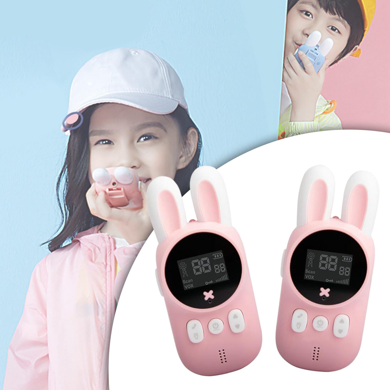 2Pcs Walkie Talkies Flashlight for Toys Outside Adventure 2xPink