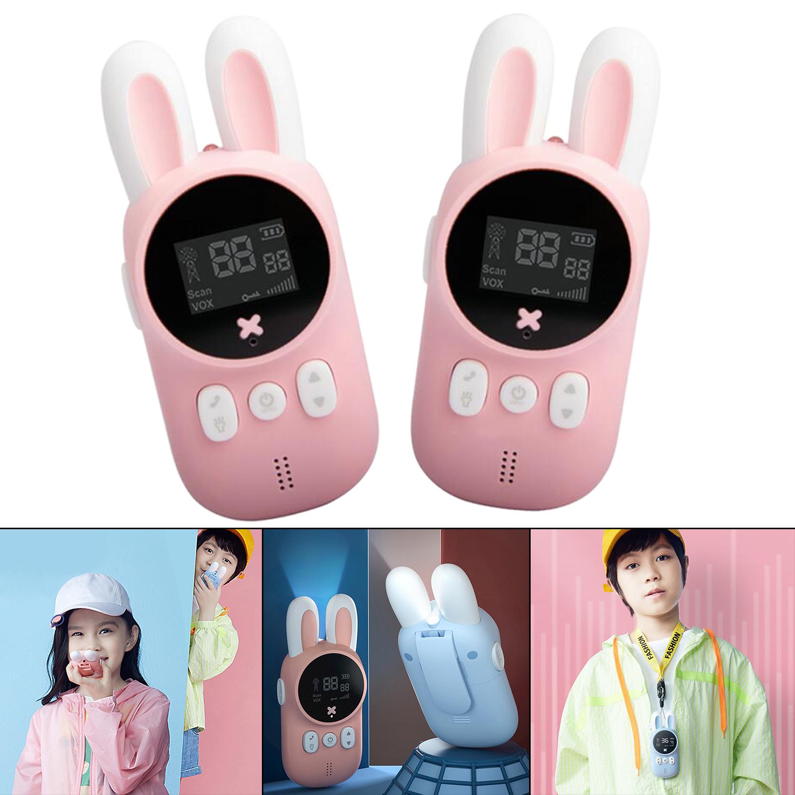 2Pcs Walkie Talkies Flashlight for Toys Outside Adventure 2xPink