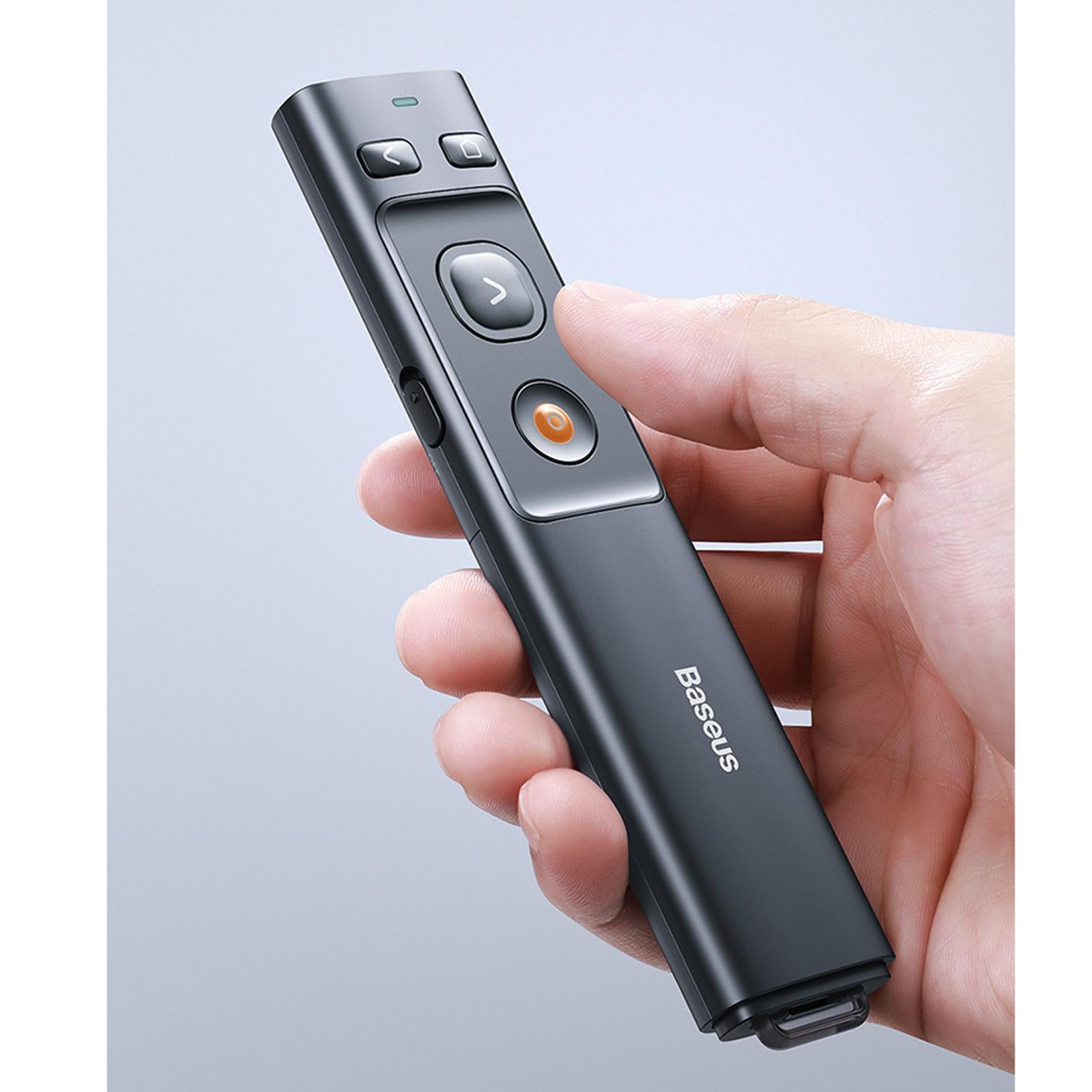 Wireless Presenter USB+Type-C PPT Clicker Pen Lasers Pointer Battery Powered