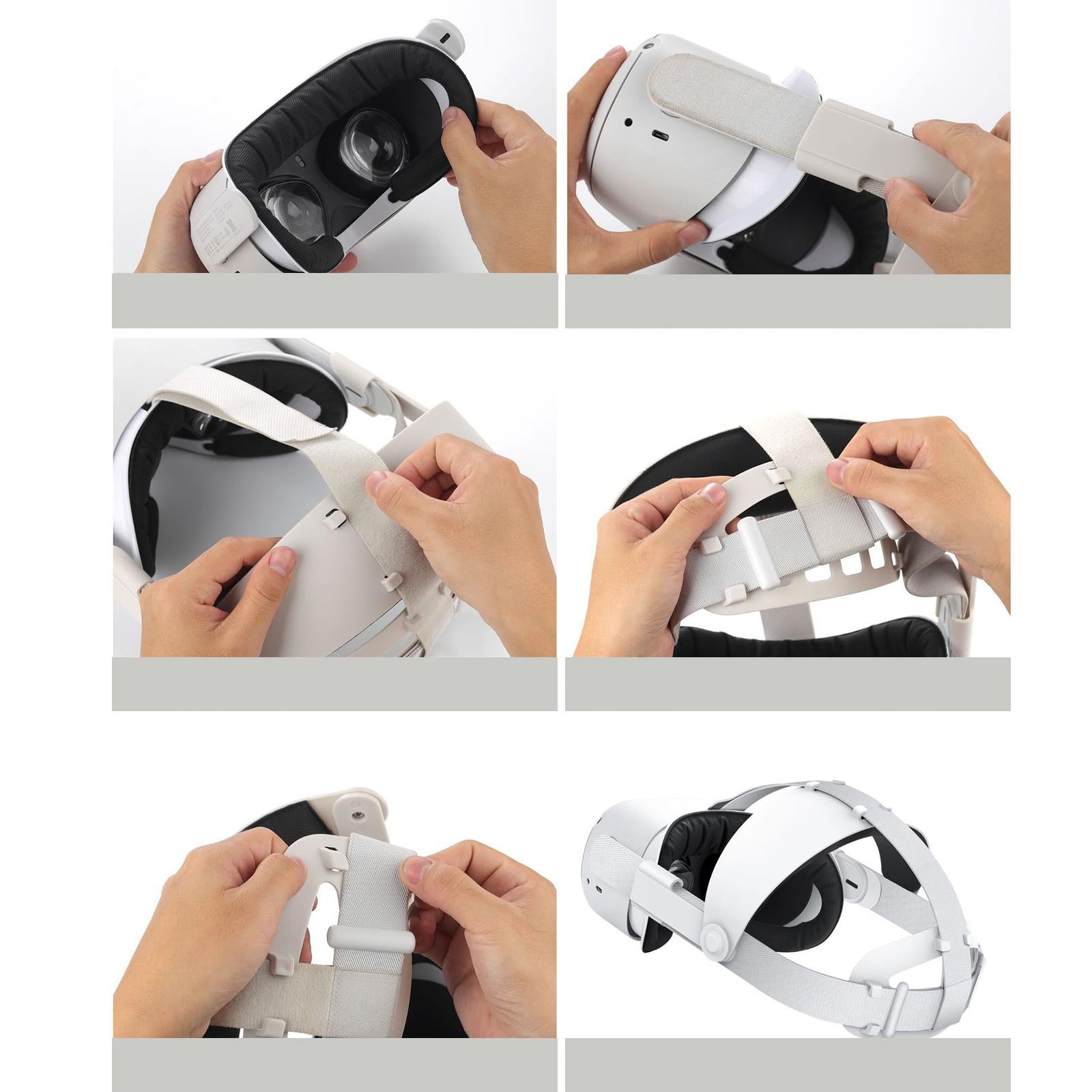 Adjustable VR Head Strap Headband Fixing Strap Fits for Quest 2