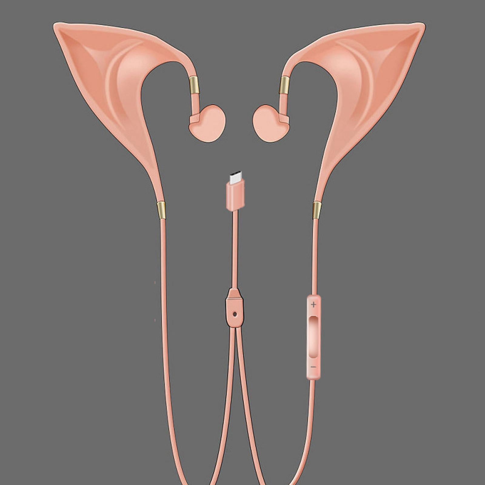 Elf Earbuds Headphones Elegant Cosplay Headset Hands-Free for Girl Women Type-c interface