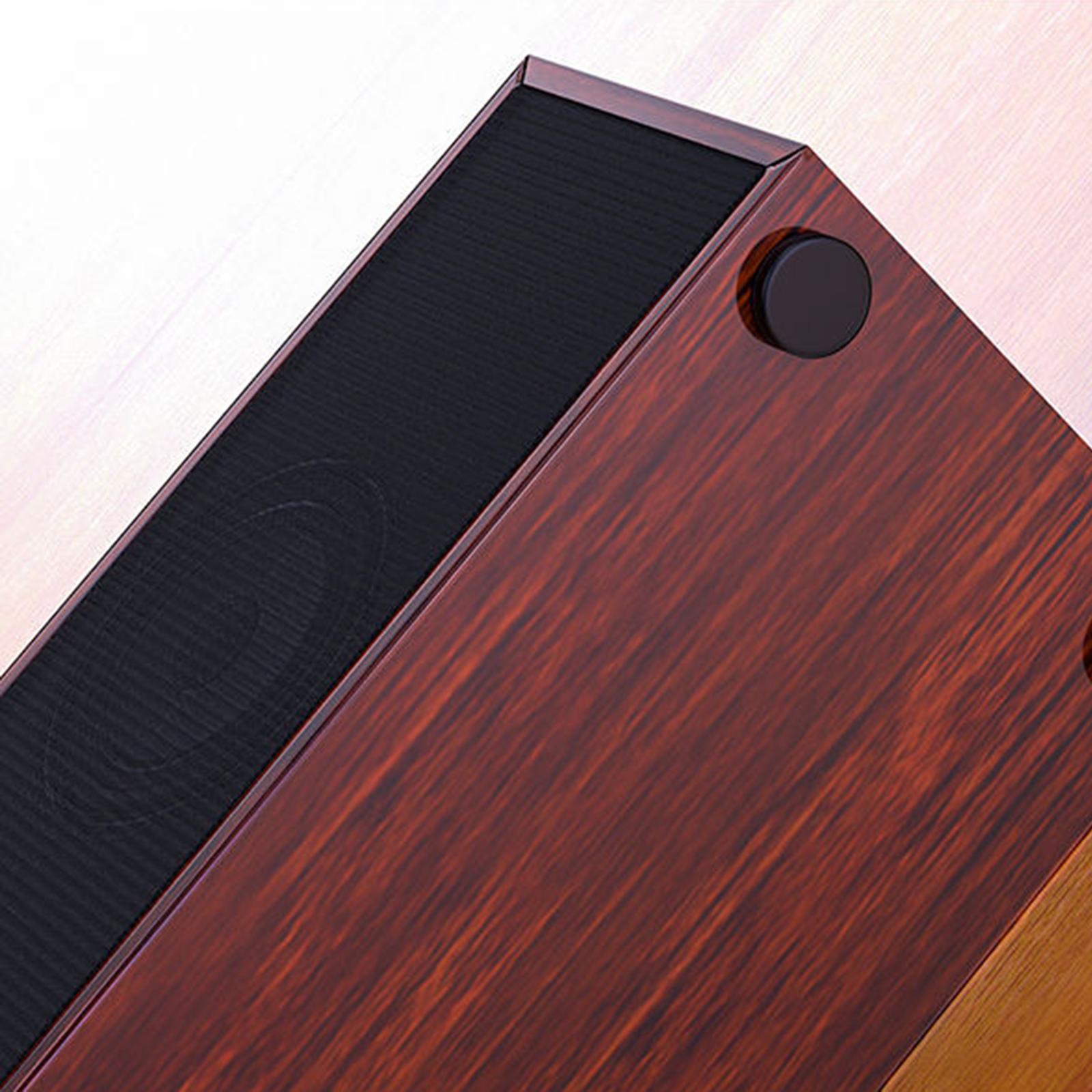 Wired Bluetooth 5.0 Speaker Wireless Booming Bass for Dorm Room Televisions Yellow Wood Grain