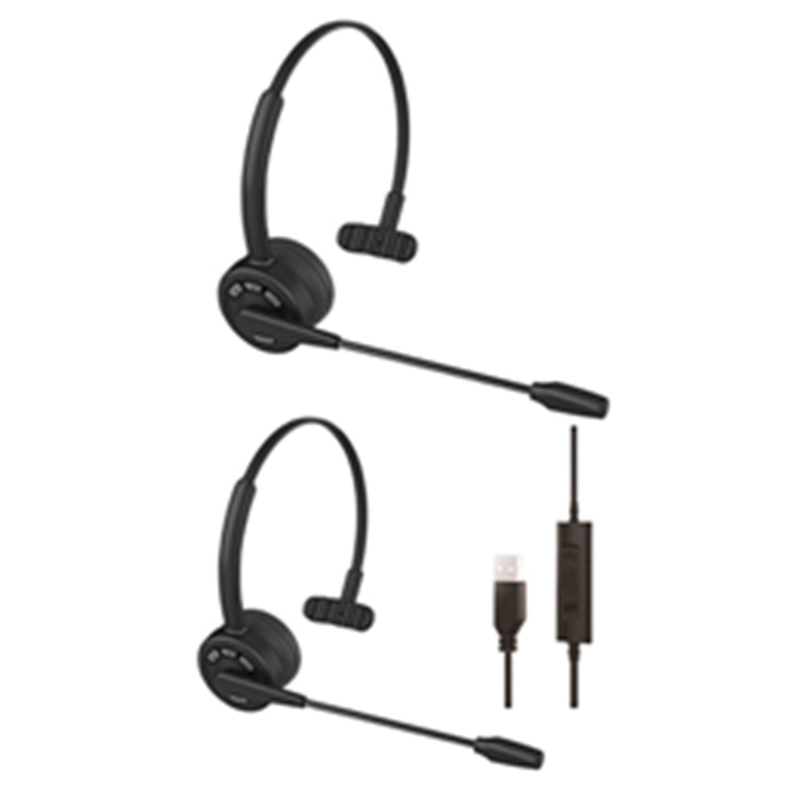 Bluetooth Headset Handsfree Calling Charging Pro Headphones for Home Office USB plug with cord