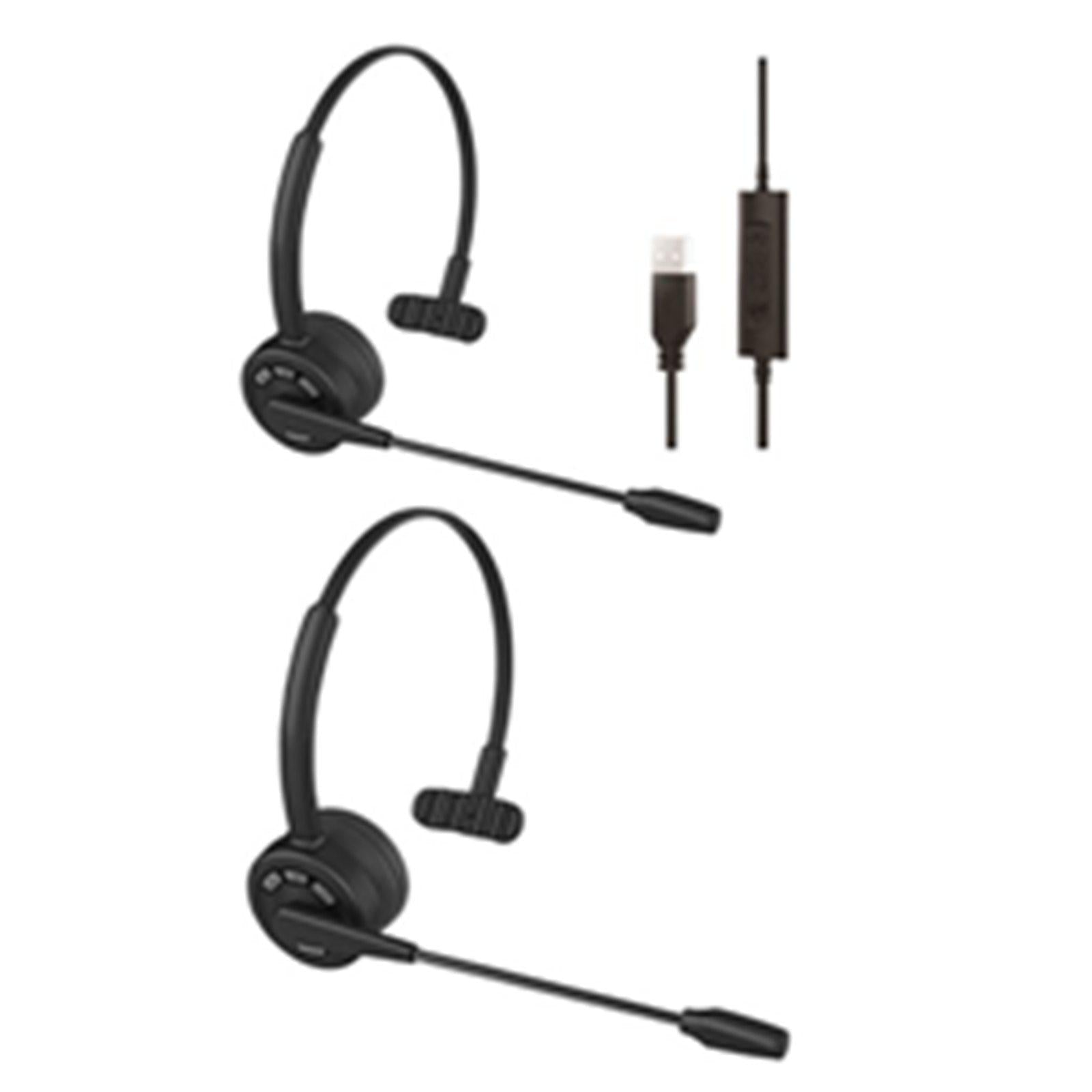 Bluetooth Headset Handsfree Calling Charging Pro Headphones for Home Office USB plug with cord