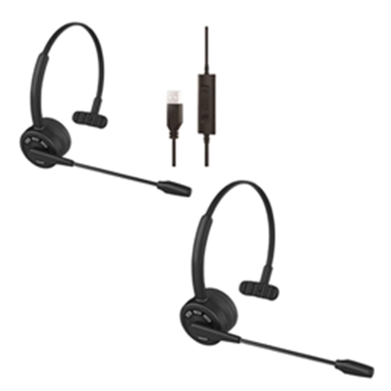 Bluetooth Headset Handsfree Calling Charging Pro Headphones for Home Office USB plug with cord