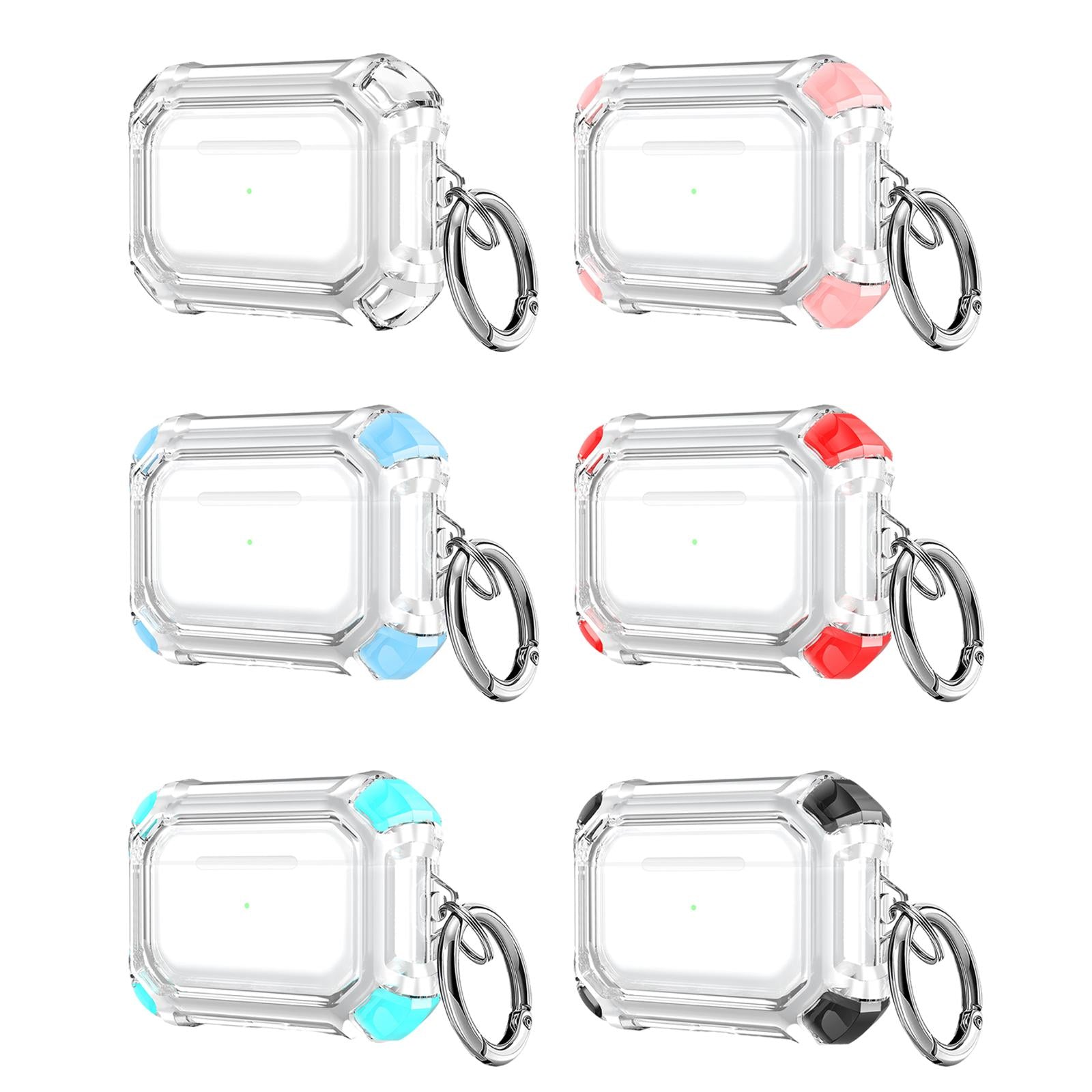 Earphone Protective Case Shockproof TPU for AirPods Pro Headset transparent