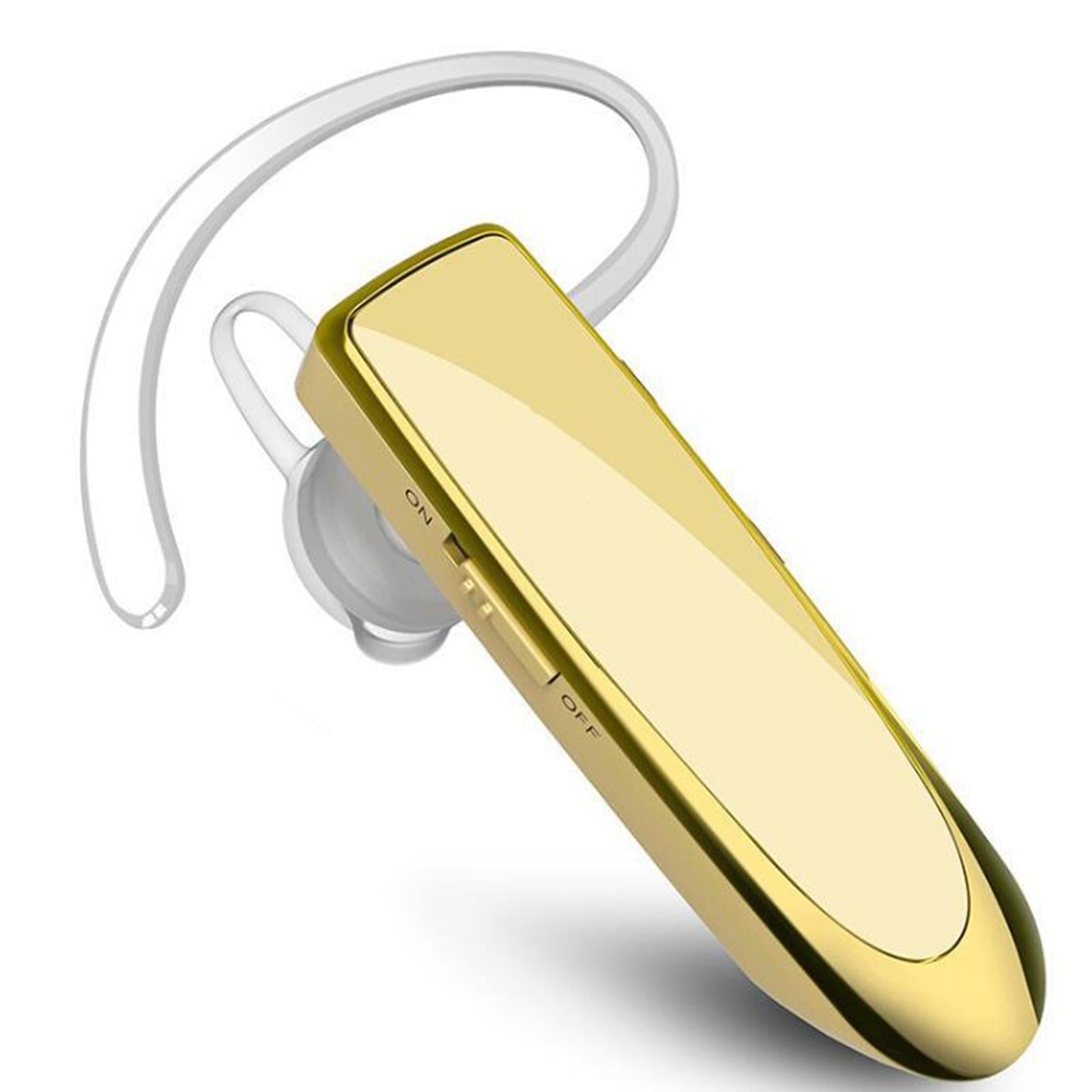 Bluetooth Headset Wireless Earpiece Business Workout Trucker Driving  Gold