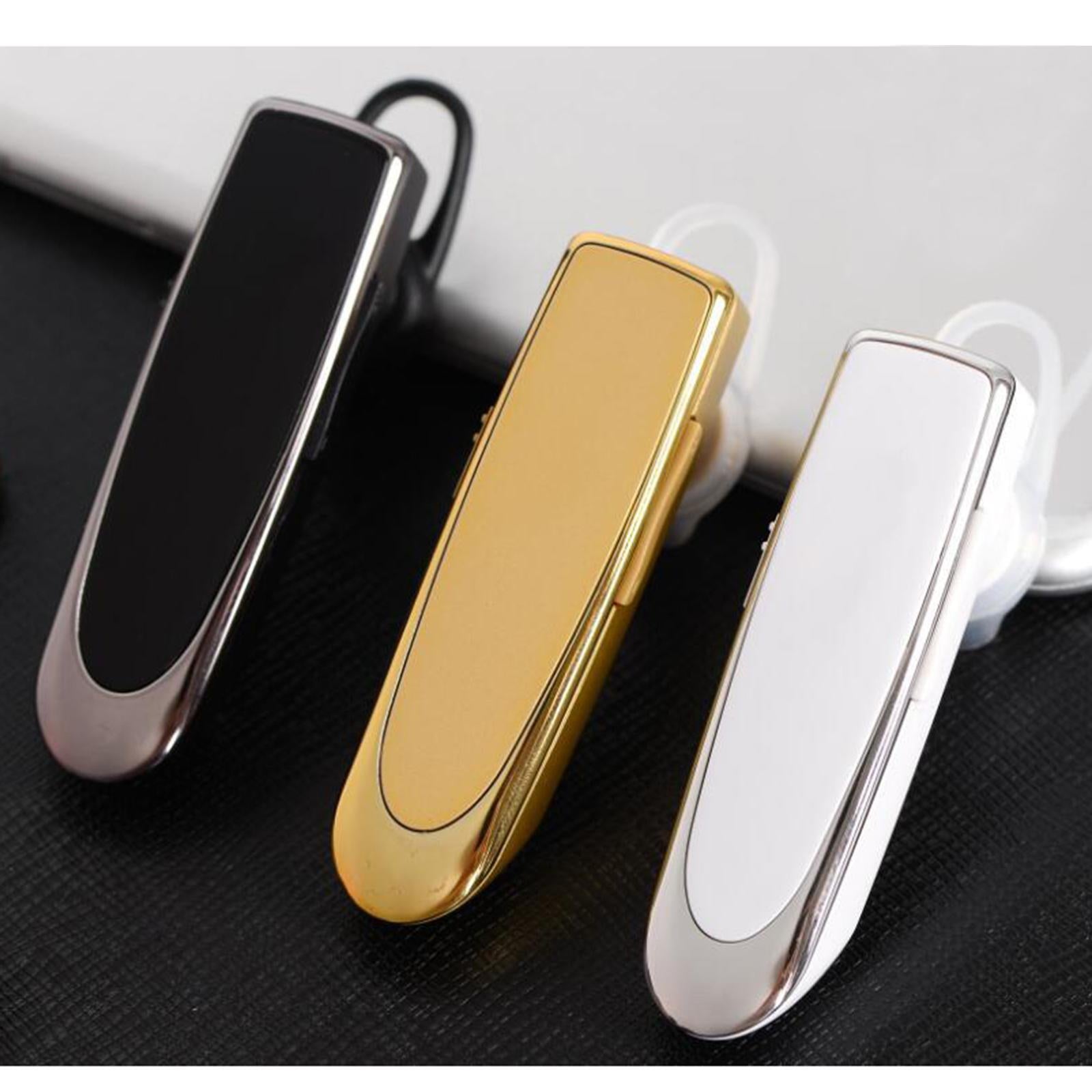 Bluetooth Headset Wireless Earpiece Business Workout Trucker Driving  Gold