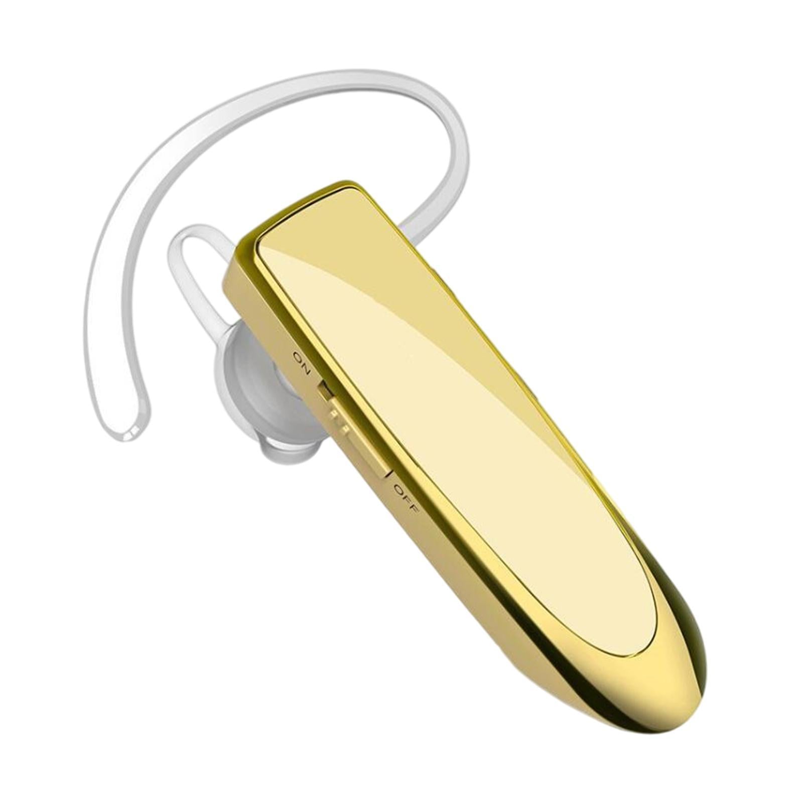 Bluetooth Headset Wireless Earpiece Business Workout Trucker Driving  Gold