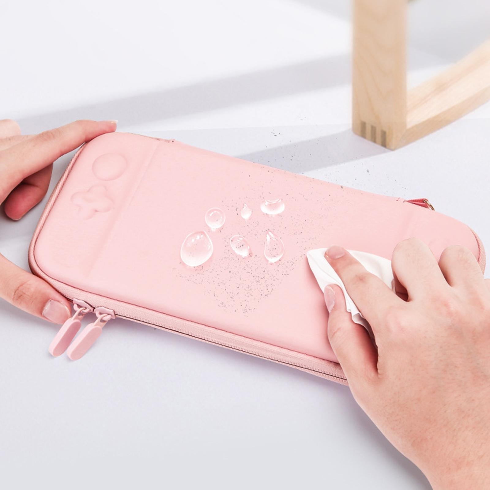 Carrying Case Cute Waterproof for NS Switch Lite Large Storage Space Pink