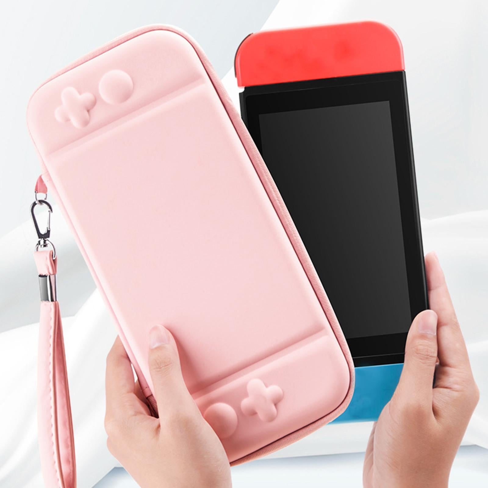 Carrying Case Cute Waterproof for NS Switch Lite Large Storage Space Pink