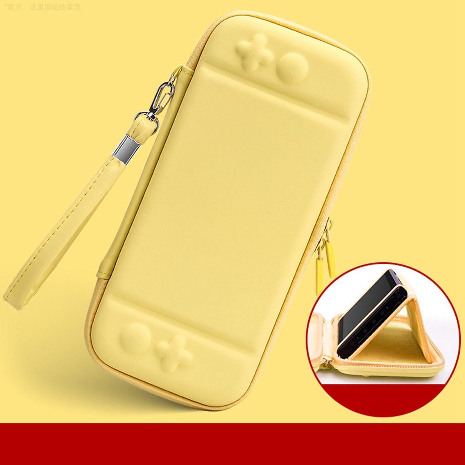 Carrying Case Cute Waterproof for NS Switch Lite Large Storage Space Yellow