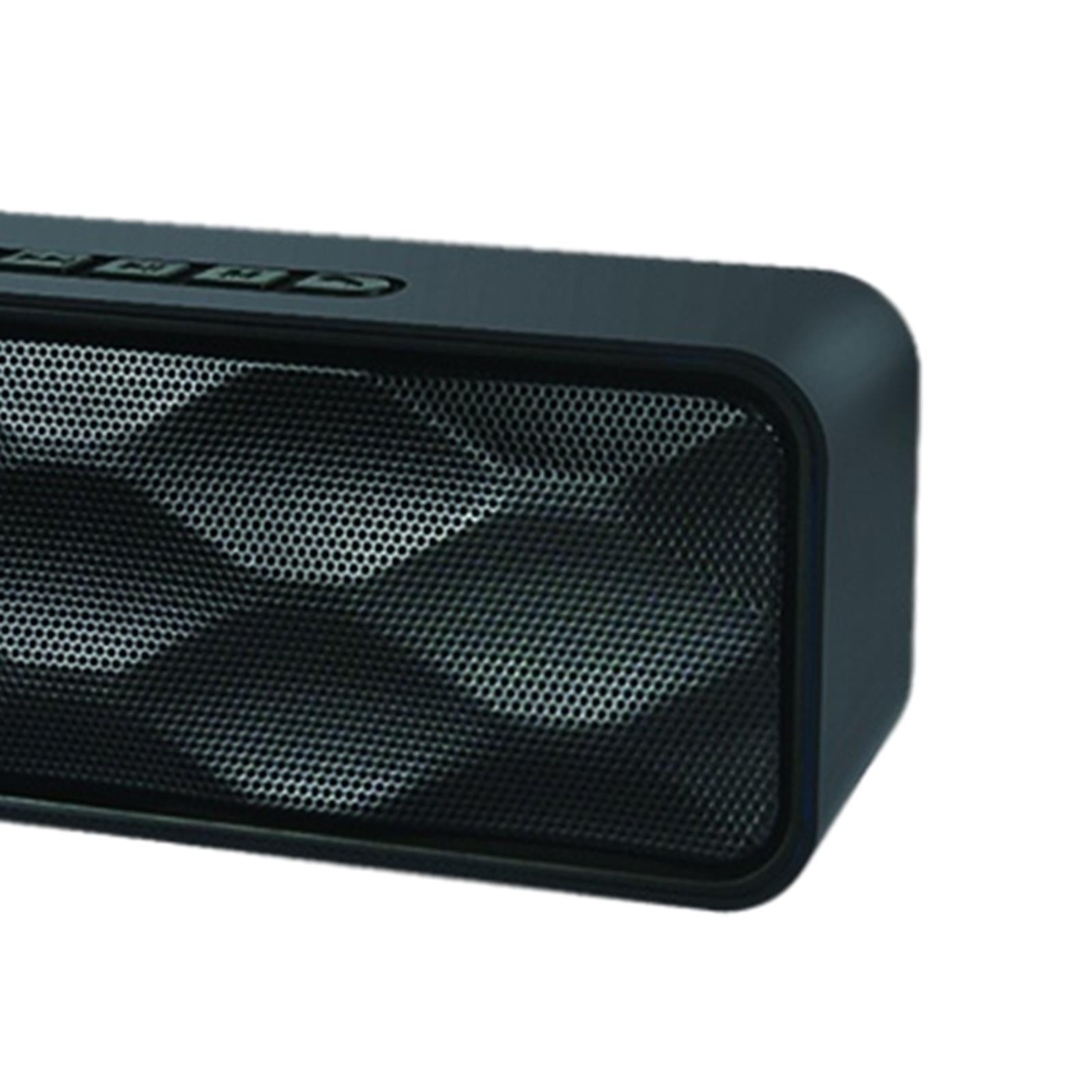 Protable Bluetooth Speaker with FM Radio USB AUX for Smartphones  Black