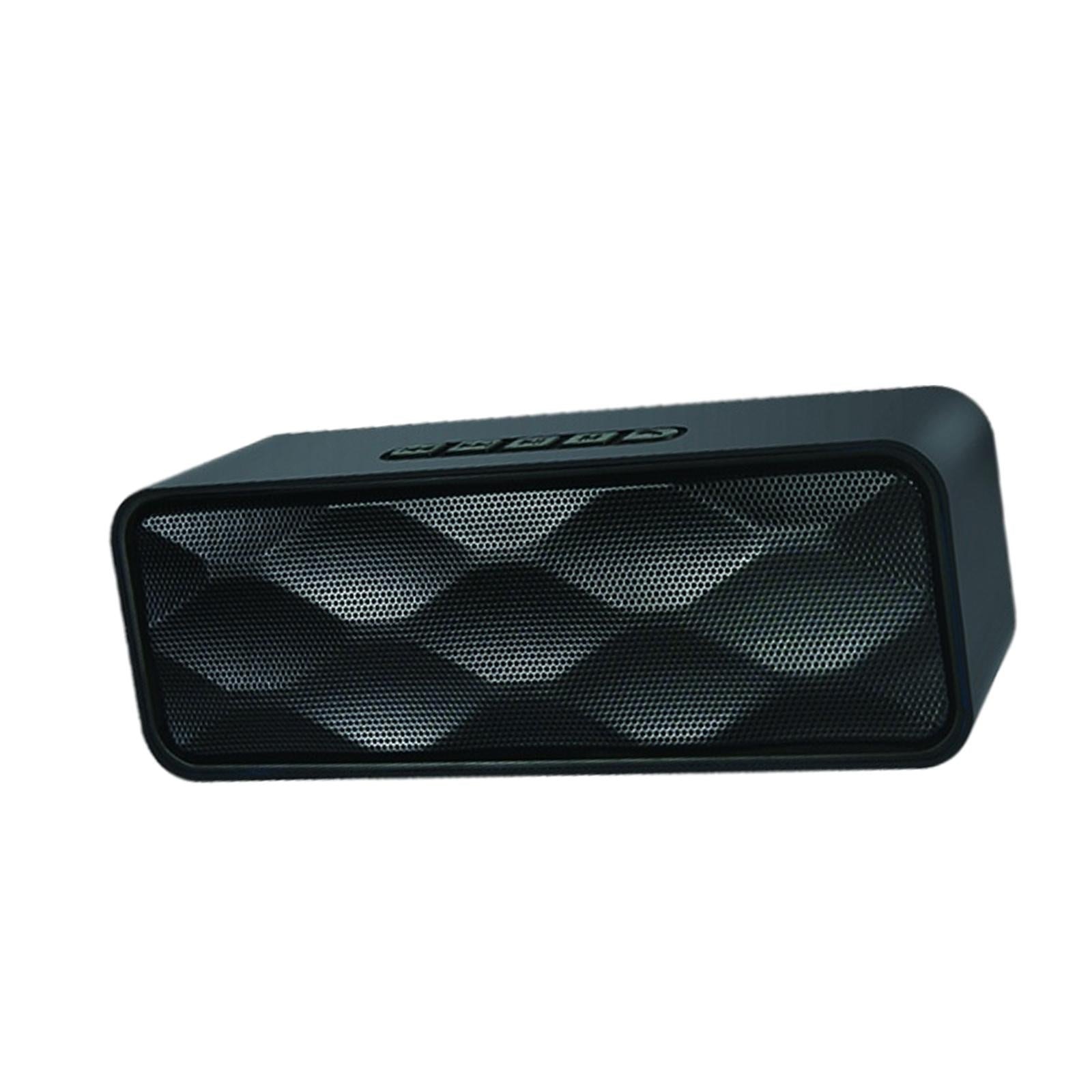 Protable Bluetooth Speaker with FM Radio USB AUX for Smartphones  Black