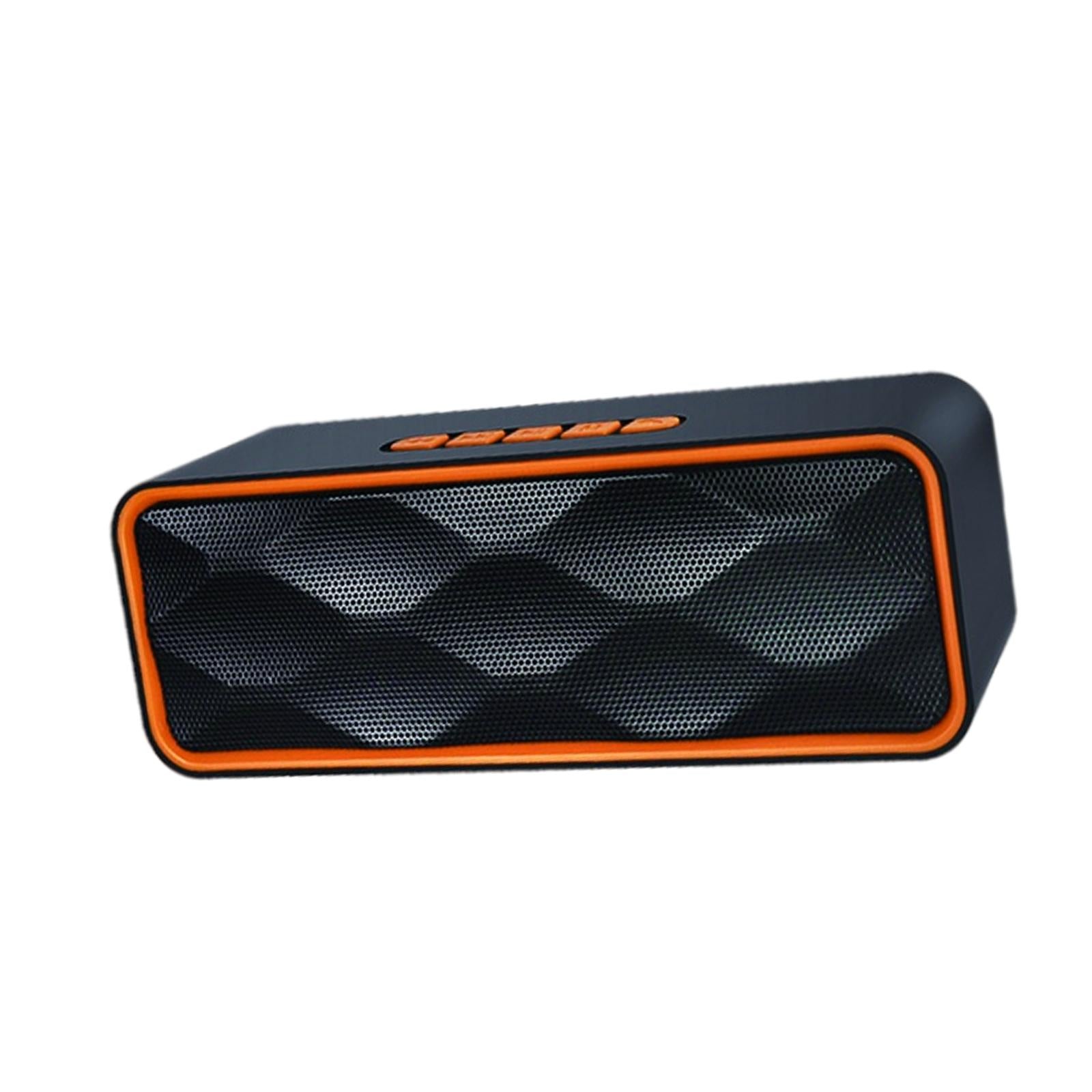 Protable Bluetooth Speaker with FM Radio USB AUX for Smartphones  Orange