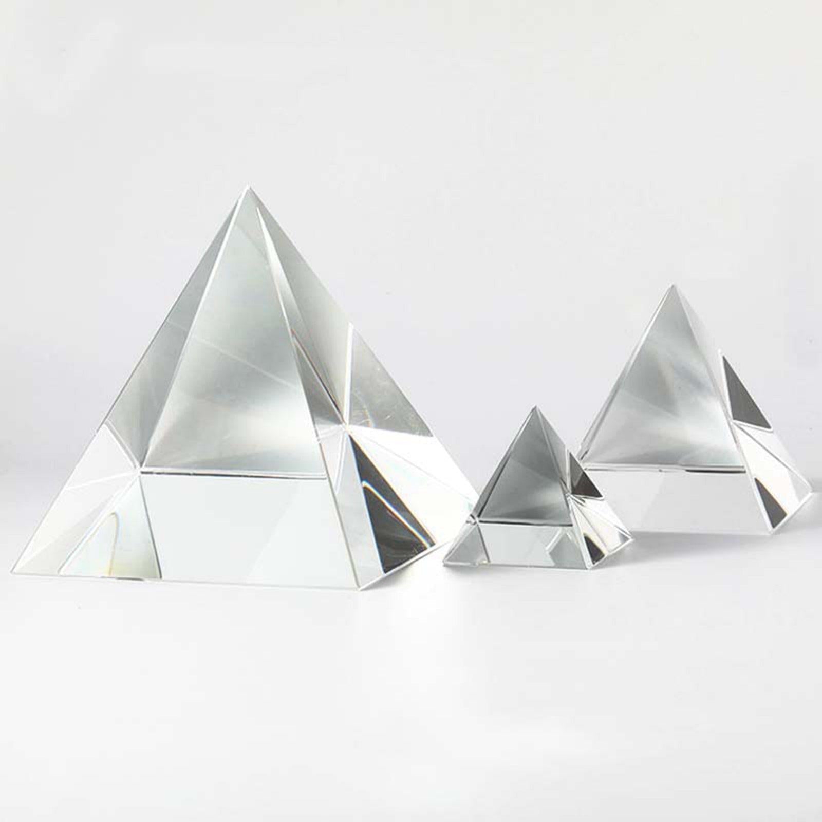 50mm Clear Crystal Pyramid Prism Ornament Photography Science Optics DIY