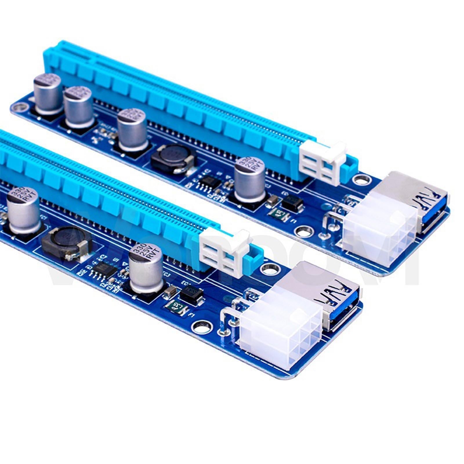 VER008C PCI-E GPU Riser Card PCIE 1X to 16X USB 3.0 60CM Cable Accessories