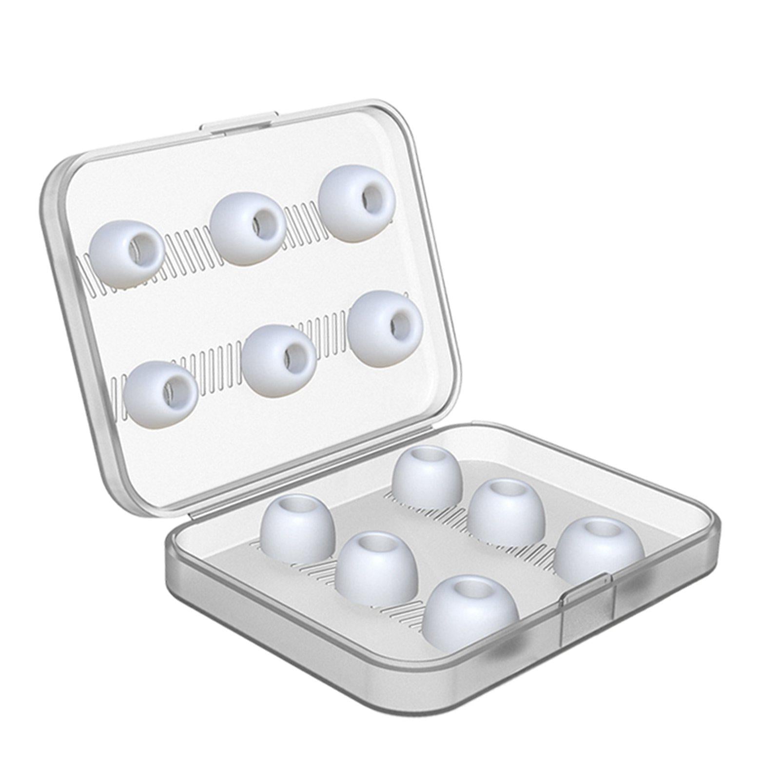 12Pcs Earbuds Ear Tips with Storage Box for Apple AirPods Pro 3 white