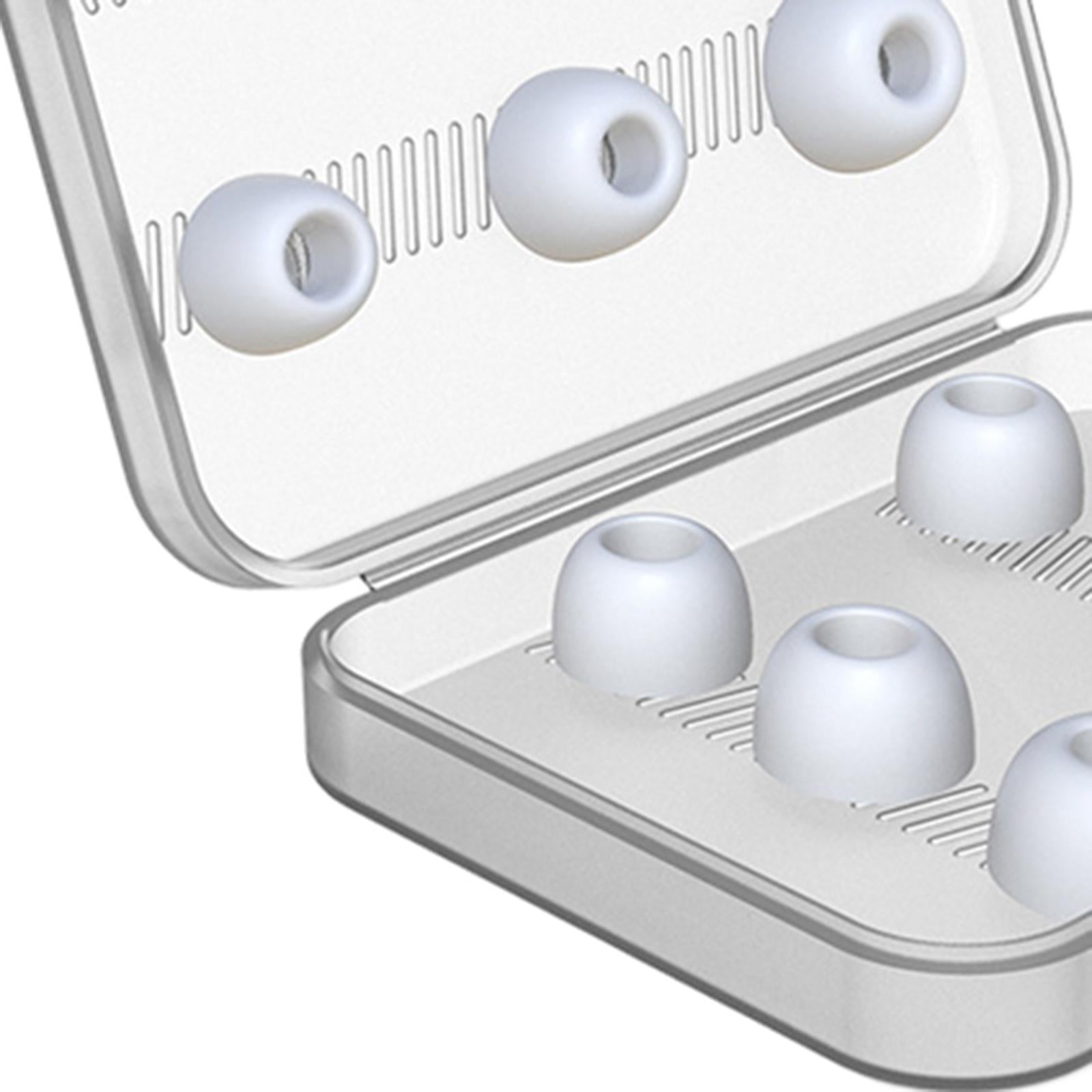 12Pcs Earbuds Ear Tips with Storage Box for Apple AirPods Pro 3 white