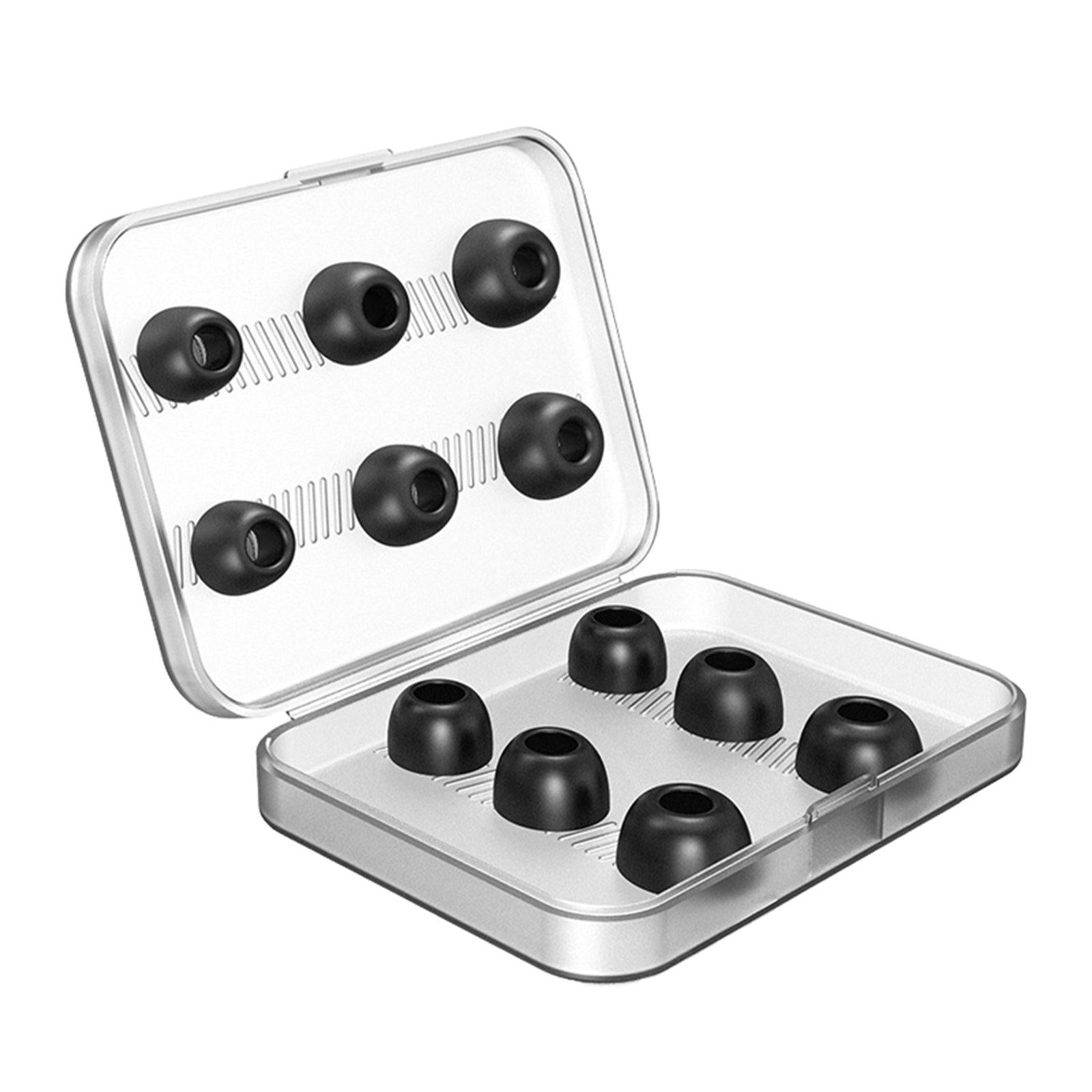 12Pcs Earbuds Ear Tips with Storage Box for Apple AirPods Pro 3 black