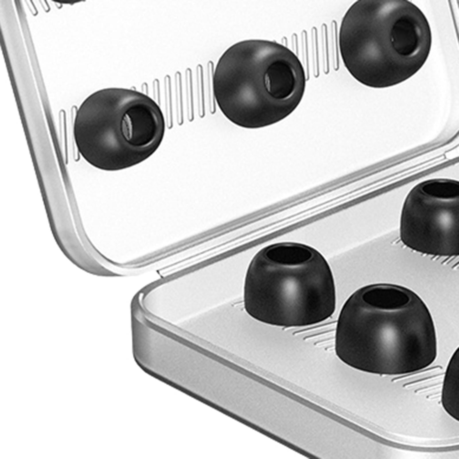 12Pcs Earbuds Ear Tips with Storage Box for Apple AirPods Pro 3 black