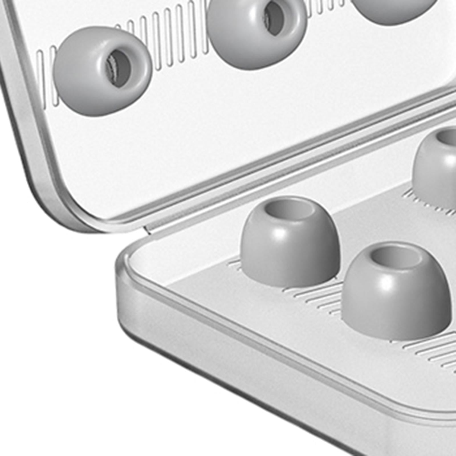 12Pcs Earbuds Ear Tips with Storage Box for Apple AirPods Pro 3 gray