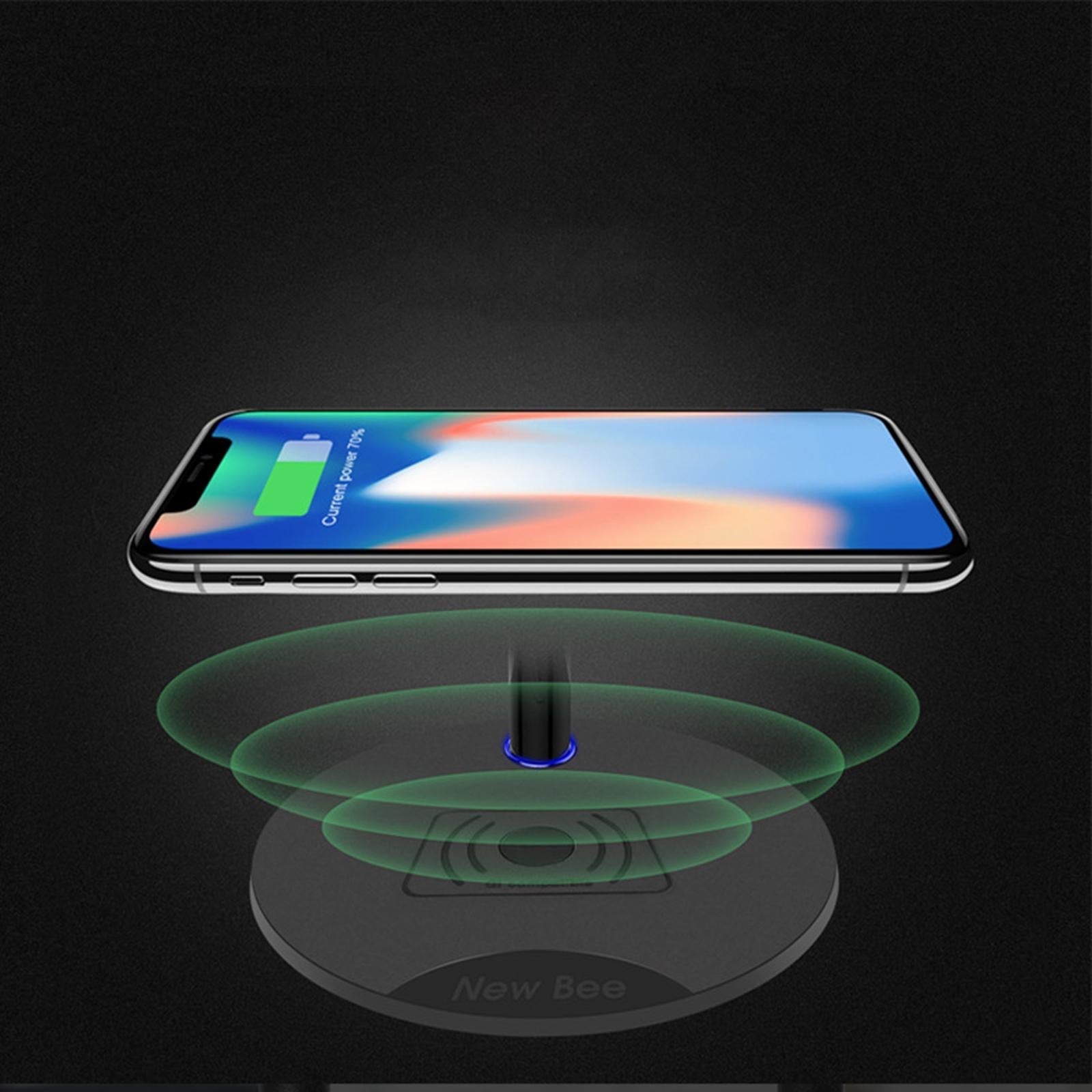 Desk Wireless Fast Charging Headphone Stand for Gamer for Qi Phones Silver