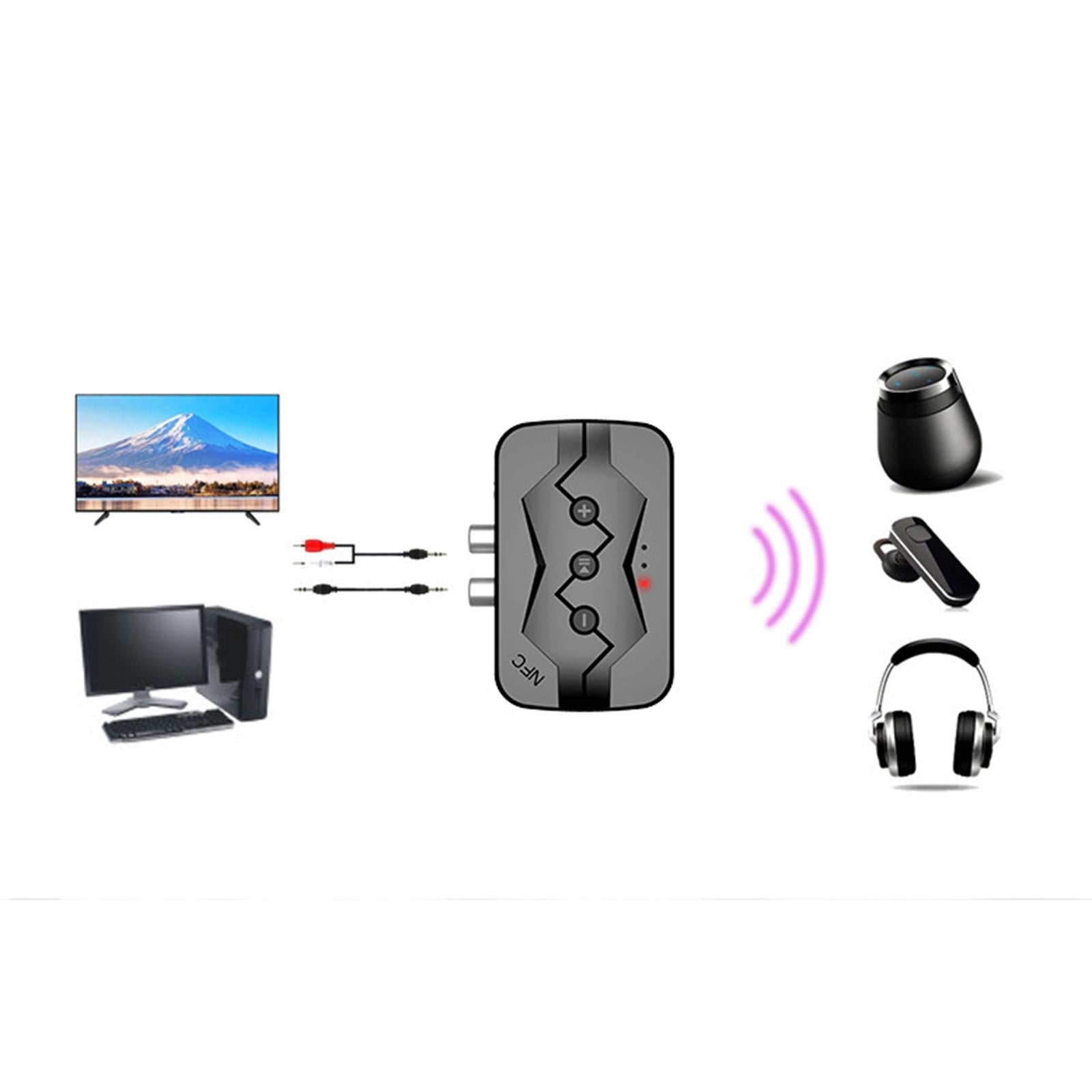 Wireless NFC Bluetooth 5.0 Audio Receiver Adapter USB Play Long Playtime