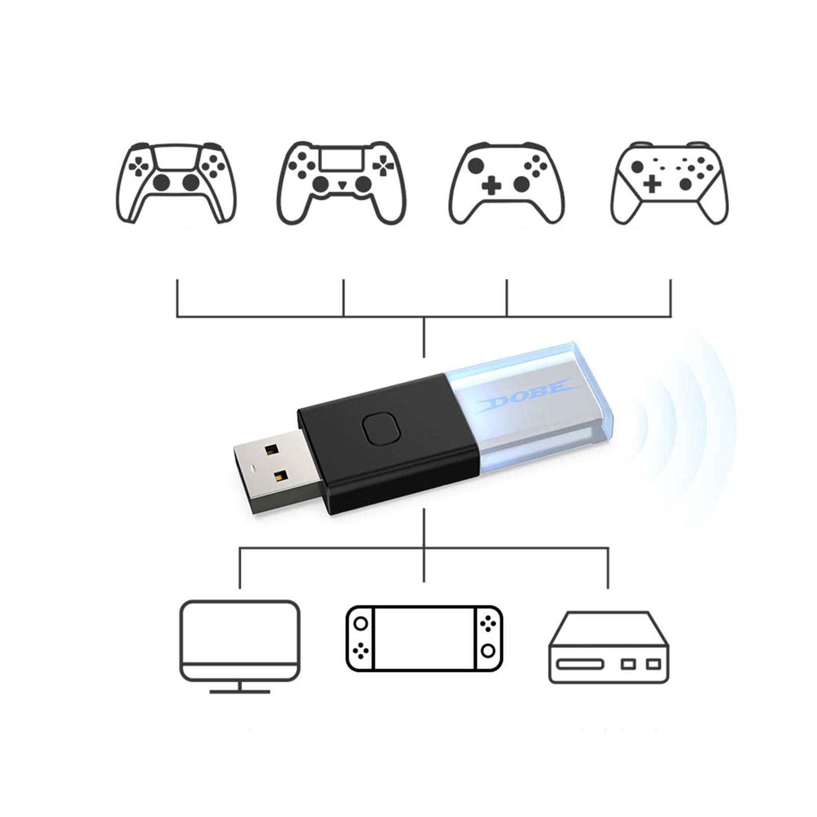 Wireless USB Adapter Video Games Compatible for Android for PS4