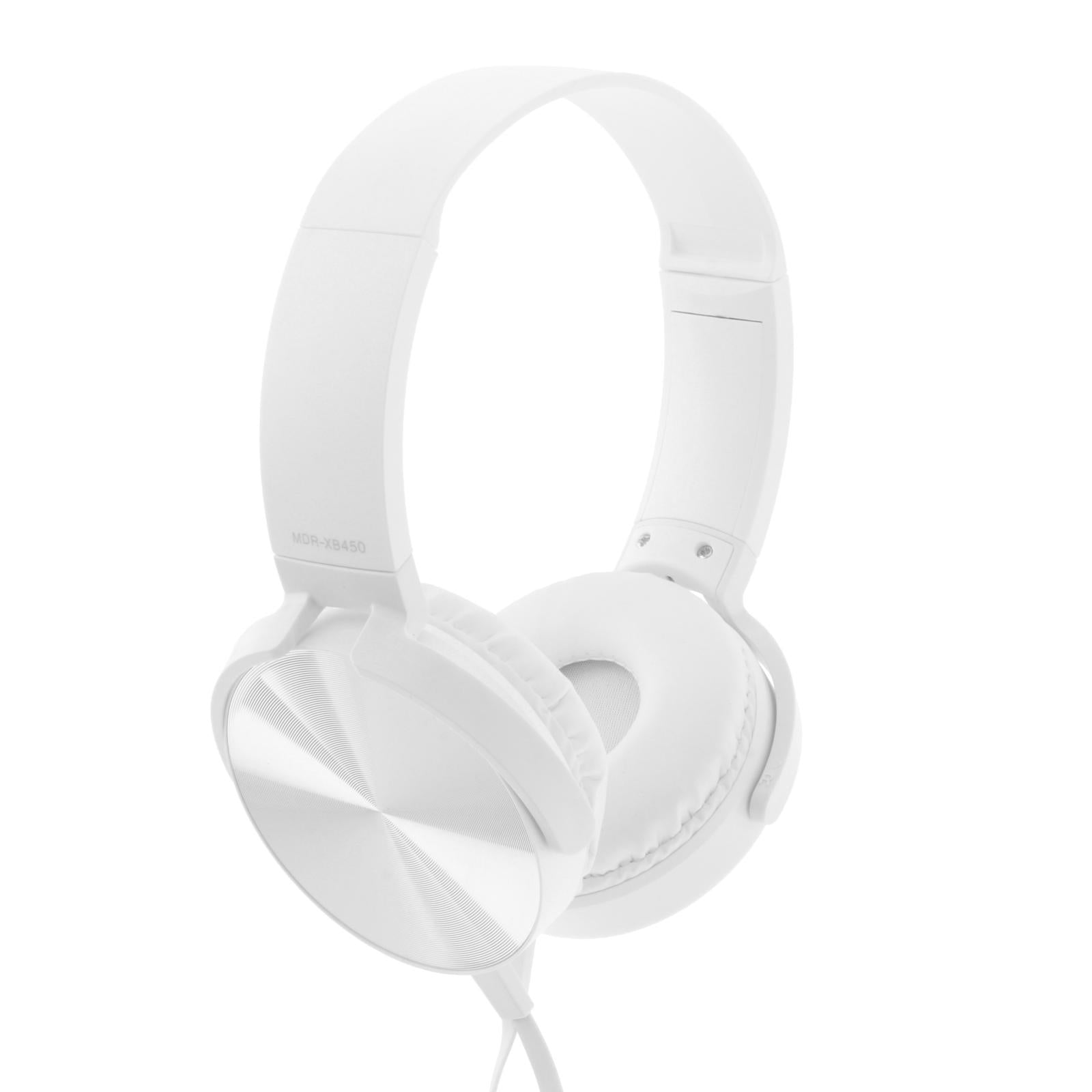 XB450 Wired Headset Over Ear for Tablet Computer Laptop Notebook white