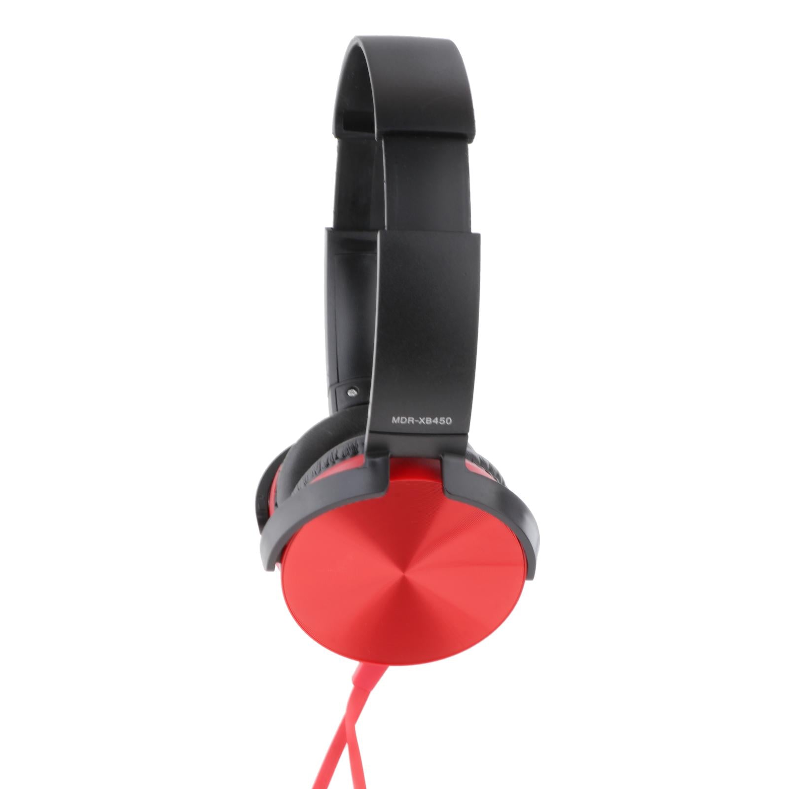 XB450 Wired Headset Over Ear for Tablet Computer Laptop Notebook red