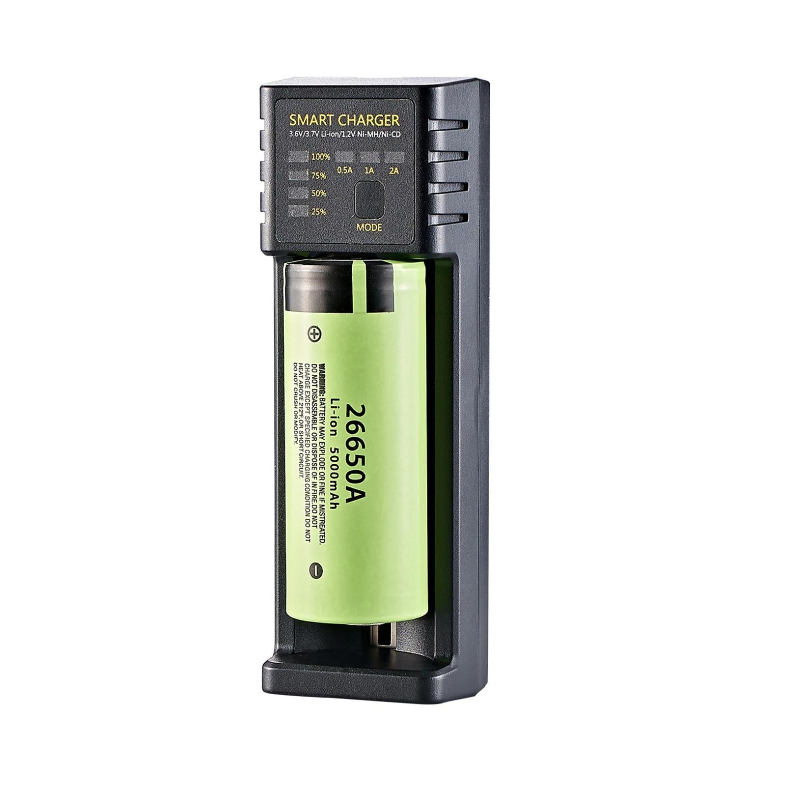 Universal 18650 Battery Charger with USB Port for 3.6V/3.7V LI-Ion Battery