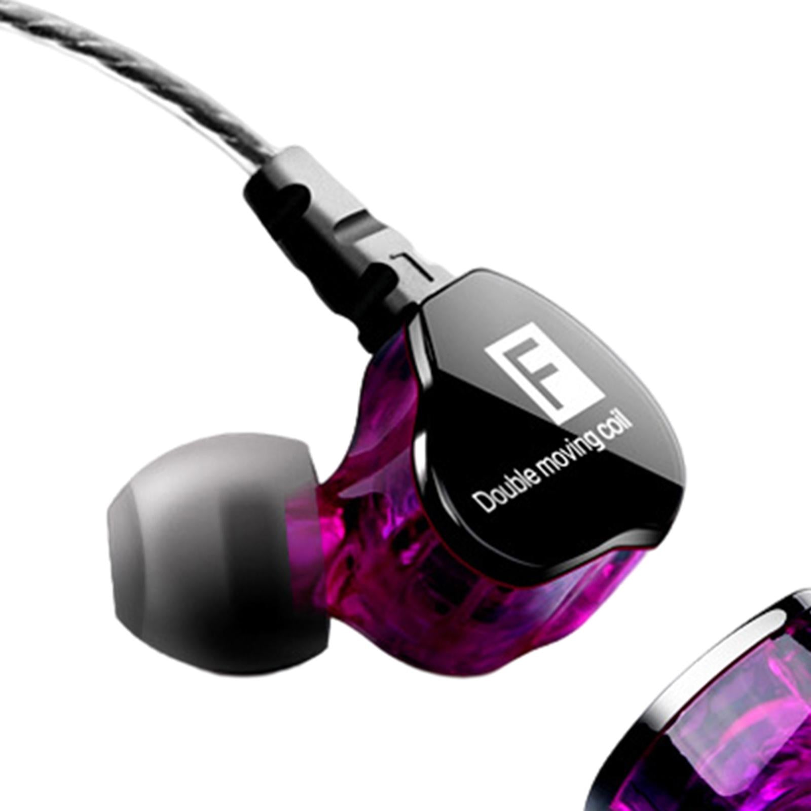 Earphones Headphones Wired in-Ear Earbuds Hi-fi Headset Stereo  Purple